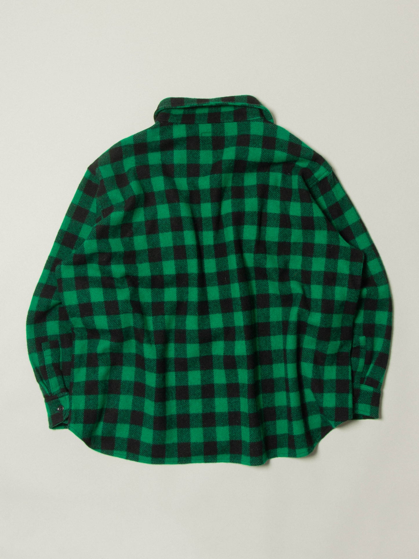 Vtg 1980s Plaid Wool Shirt - Made in USA (4XL)