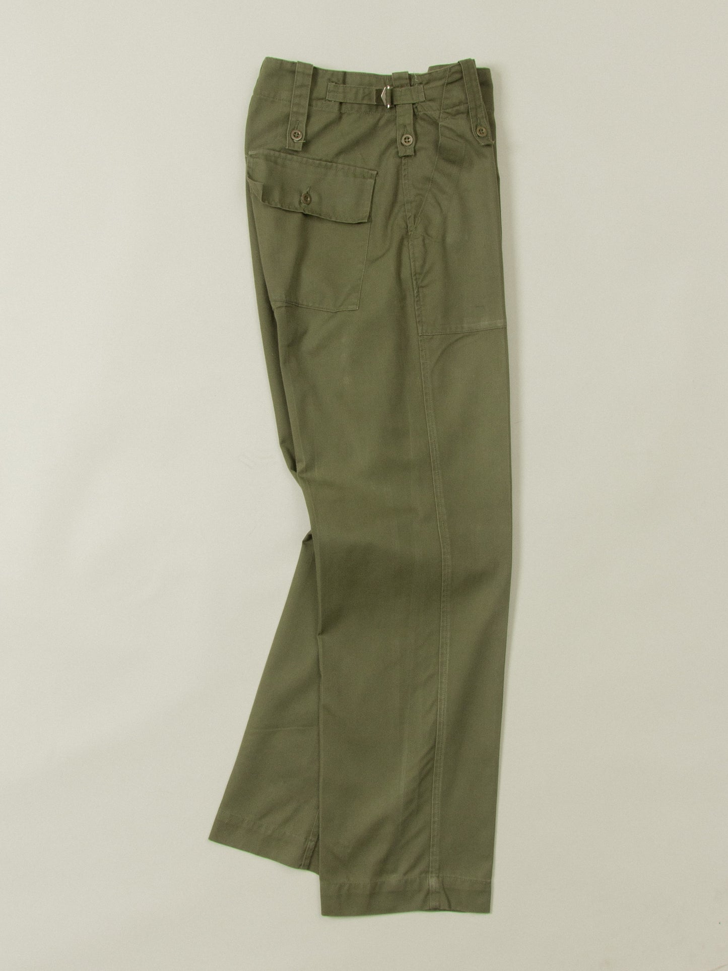 Vtg British Army OG Lightweight Cargo Fatigue Pants