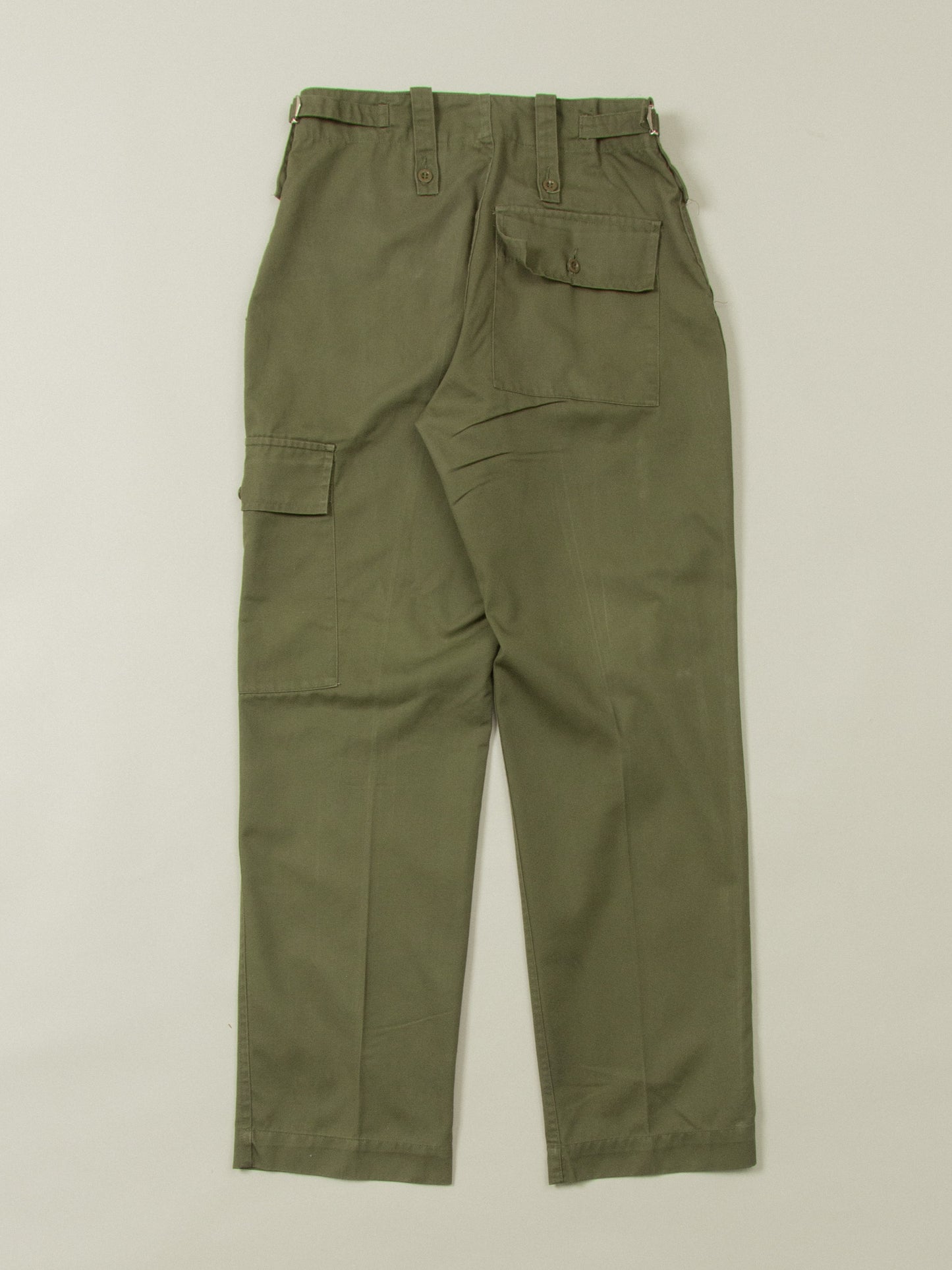 Vtg British Army OG Lightweight Cargo Fatigue Pants