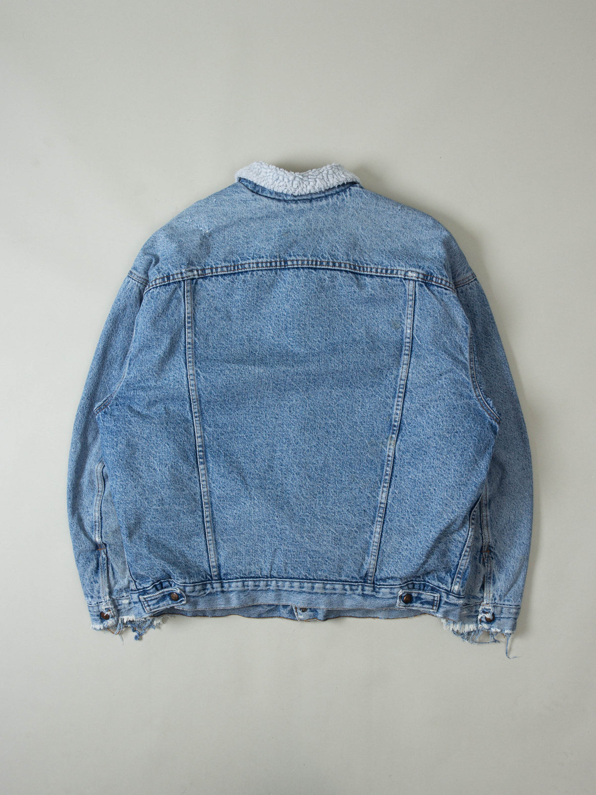 Vtg 1980s Levi's Sherpa Lined Denim Jacket - Made in USA (XL)