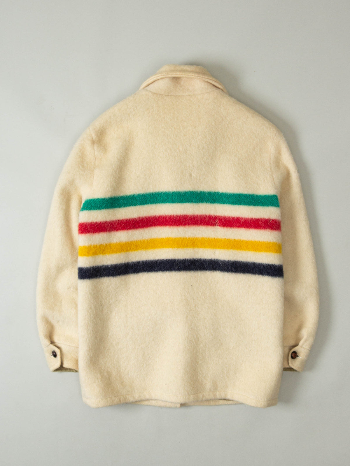 Vtg 1970s Hudson's Bay Point Blanket Wool Coat - Made in Canada (Women's M)