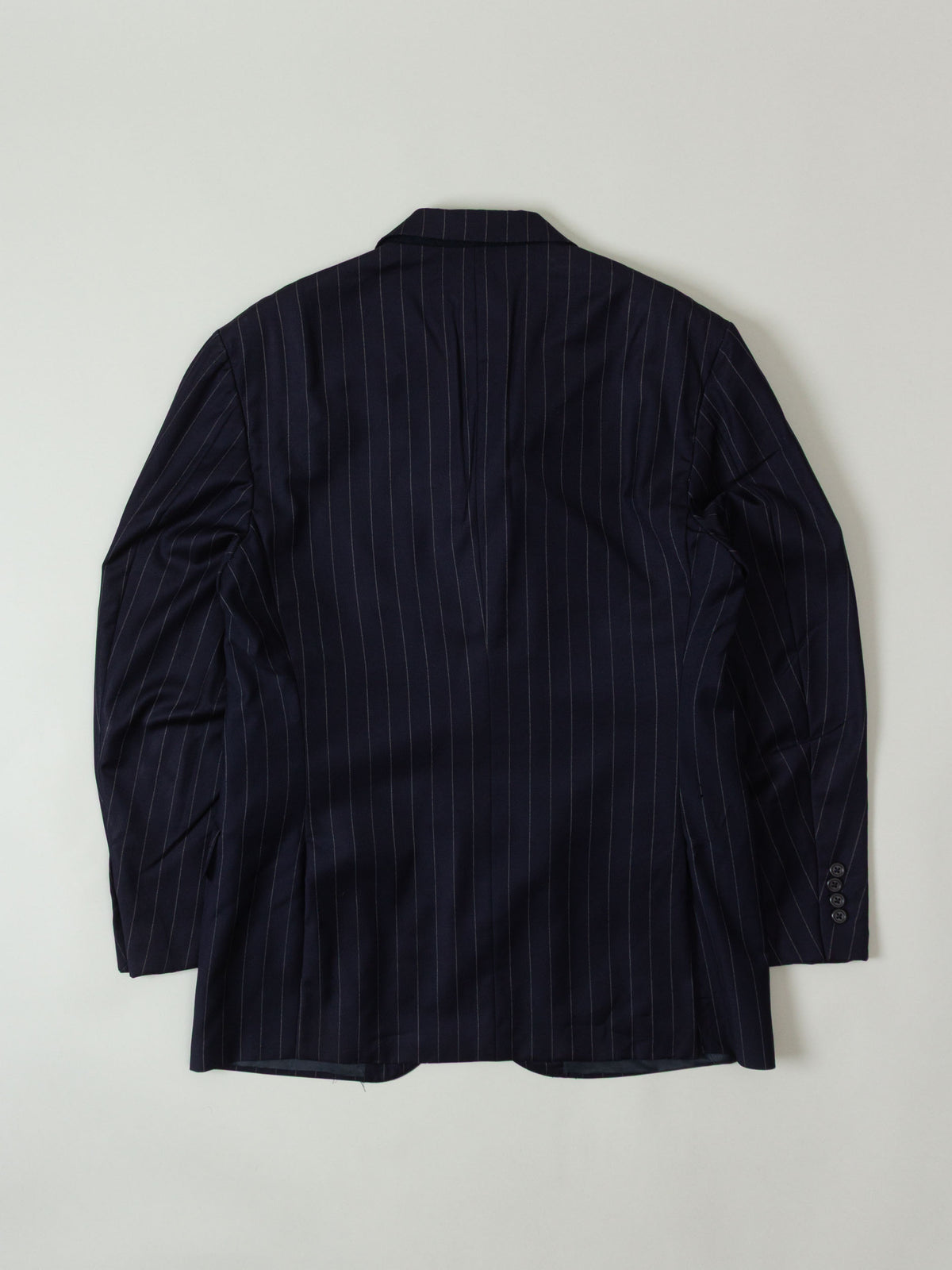 Vtg 1990s Ralph Lauren Pinstripe Wool Blazer - Made in Italy (L)