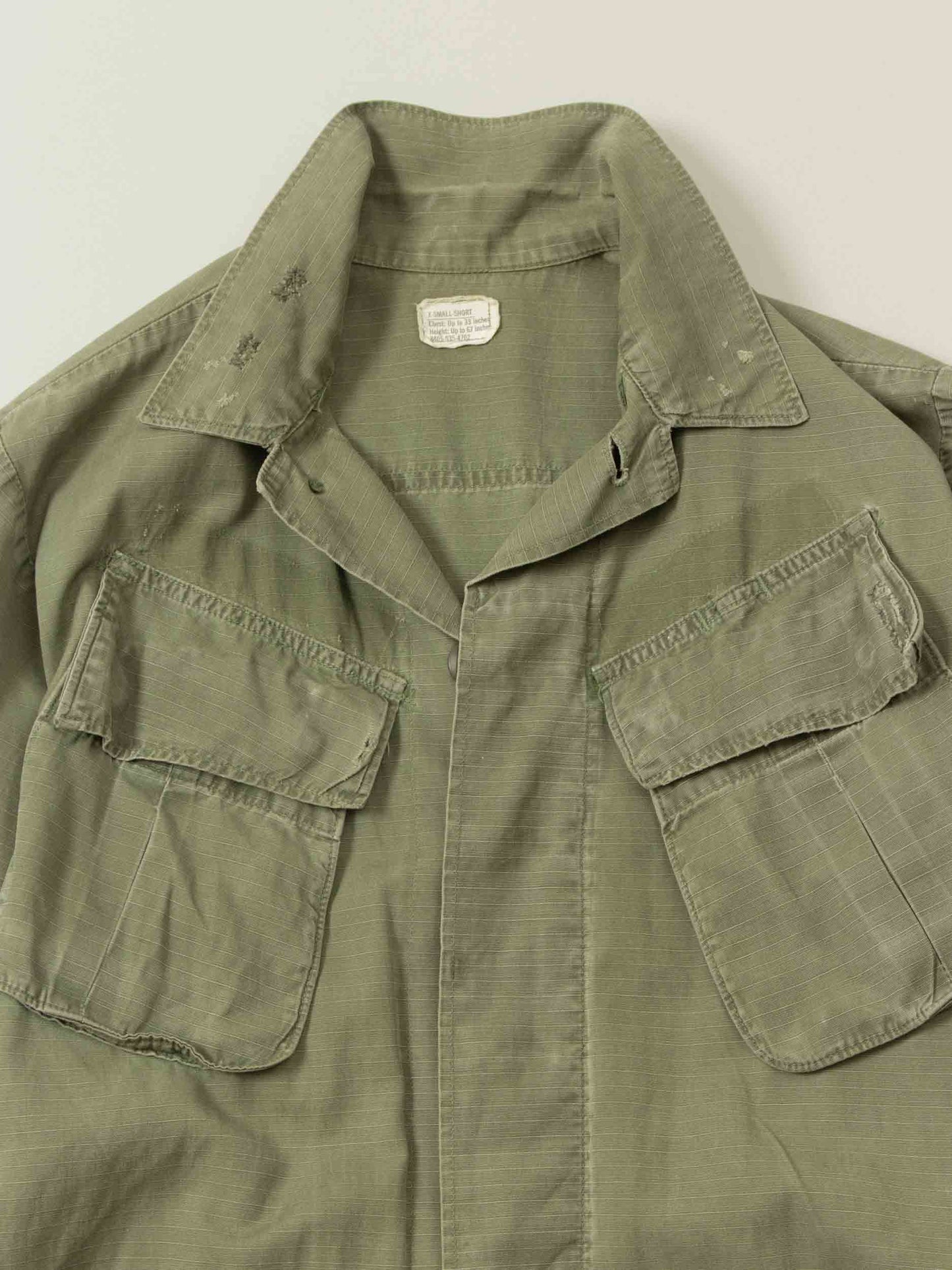 Vtg 1960s US Army OG-107 Vietnam Jungle Jacket (XS)