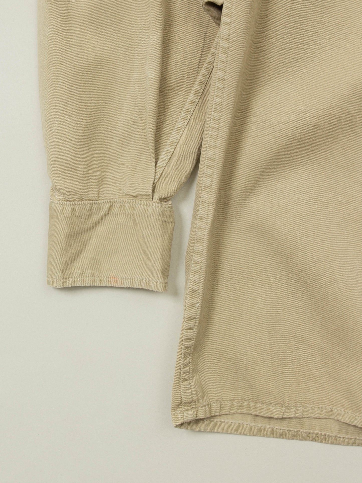 Vtg 1970s Khaki Army Shirt (S)