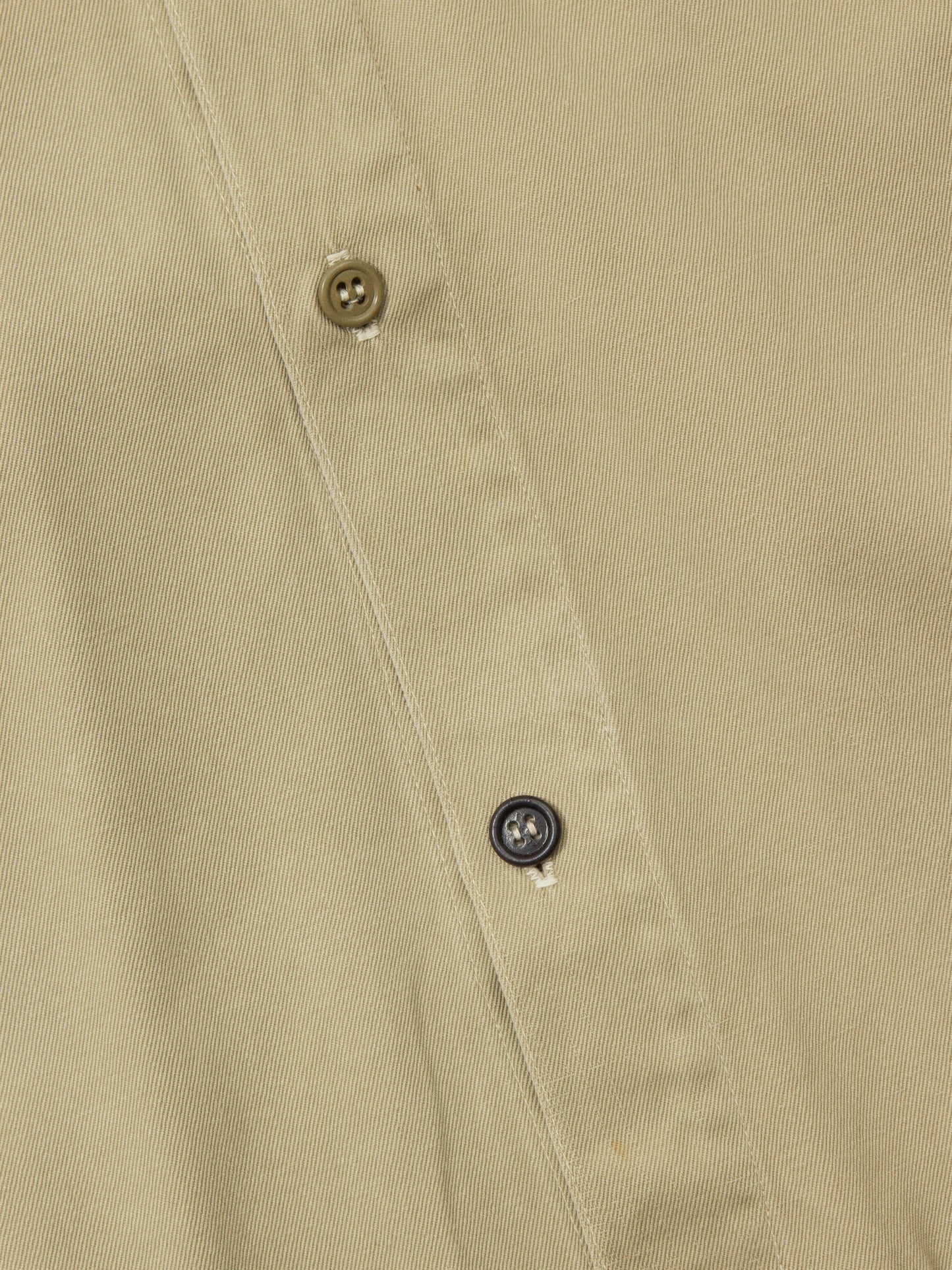 Vtg 1970s Khaki Army Shirt (S)