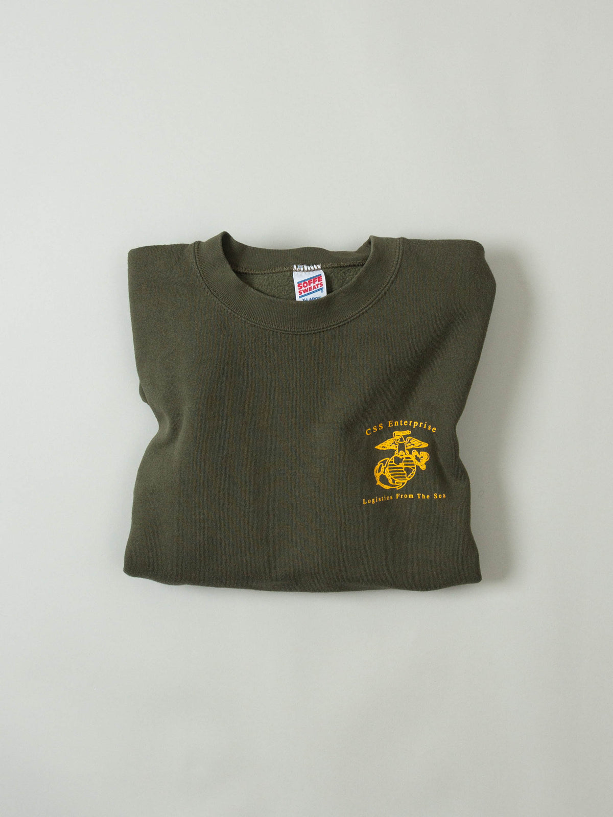Vtg 1990s 'CSS Enterprise' USMC Sweatshirt - Made in USA (XL)