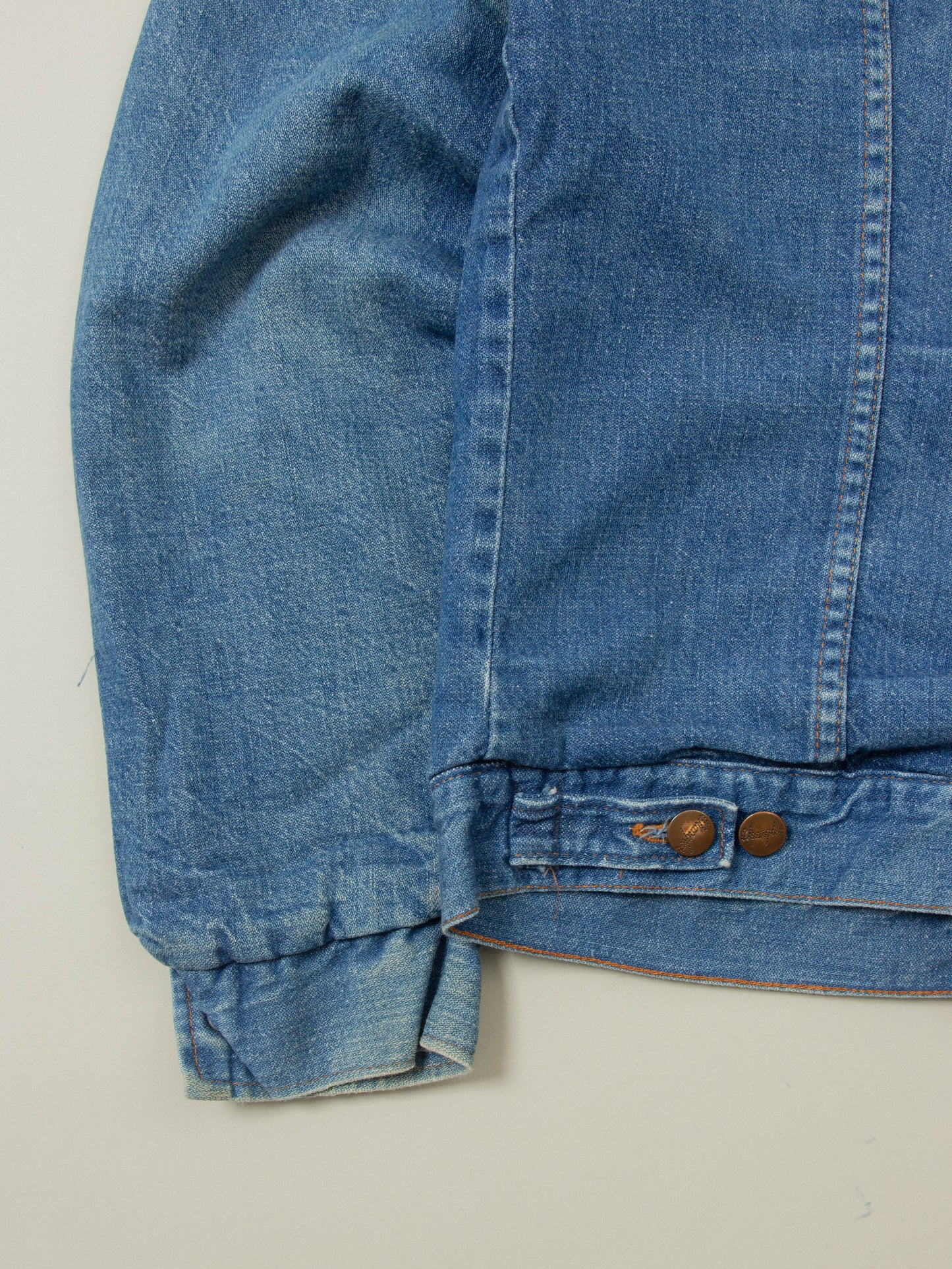 Vtg 1970s Wrangler Lined Denim Jacket - Made in USA (S)