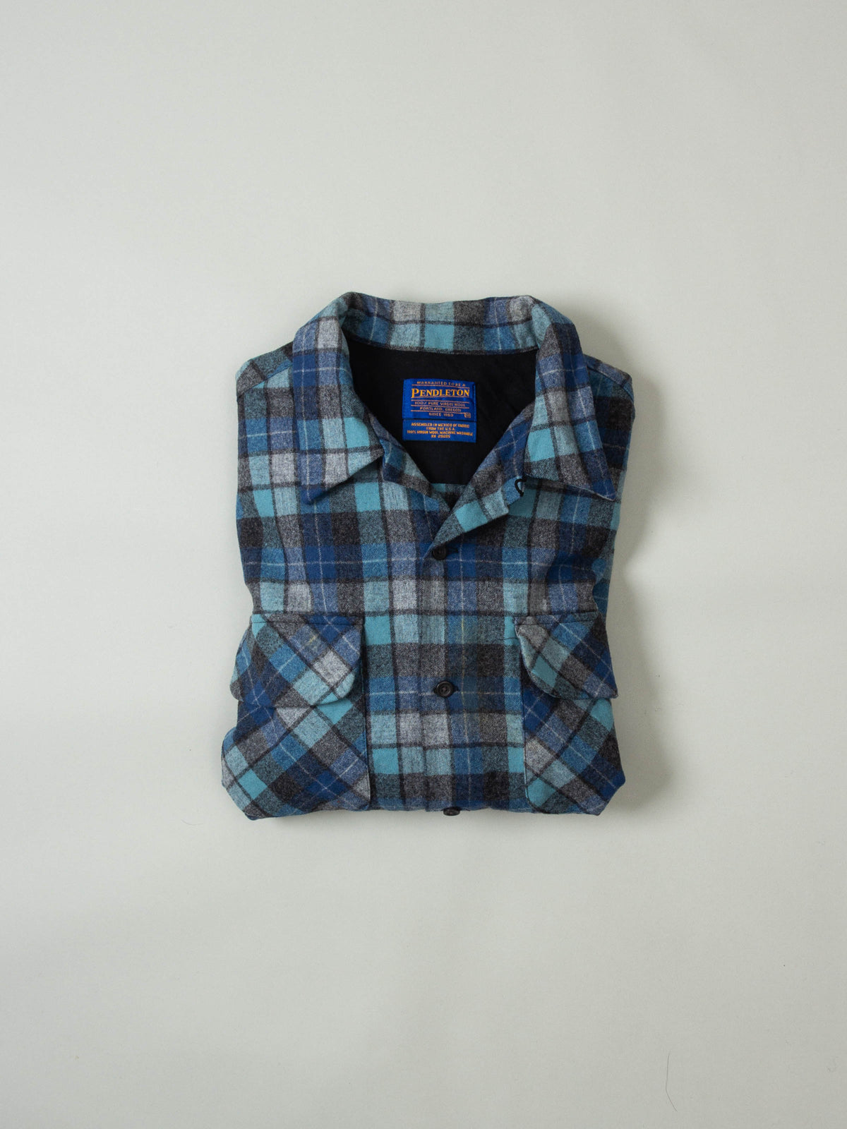 Vtg Pendleton Plaid Flannel Shirt - Made in Mexico (L)