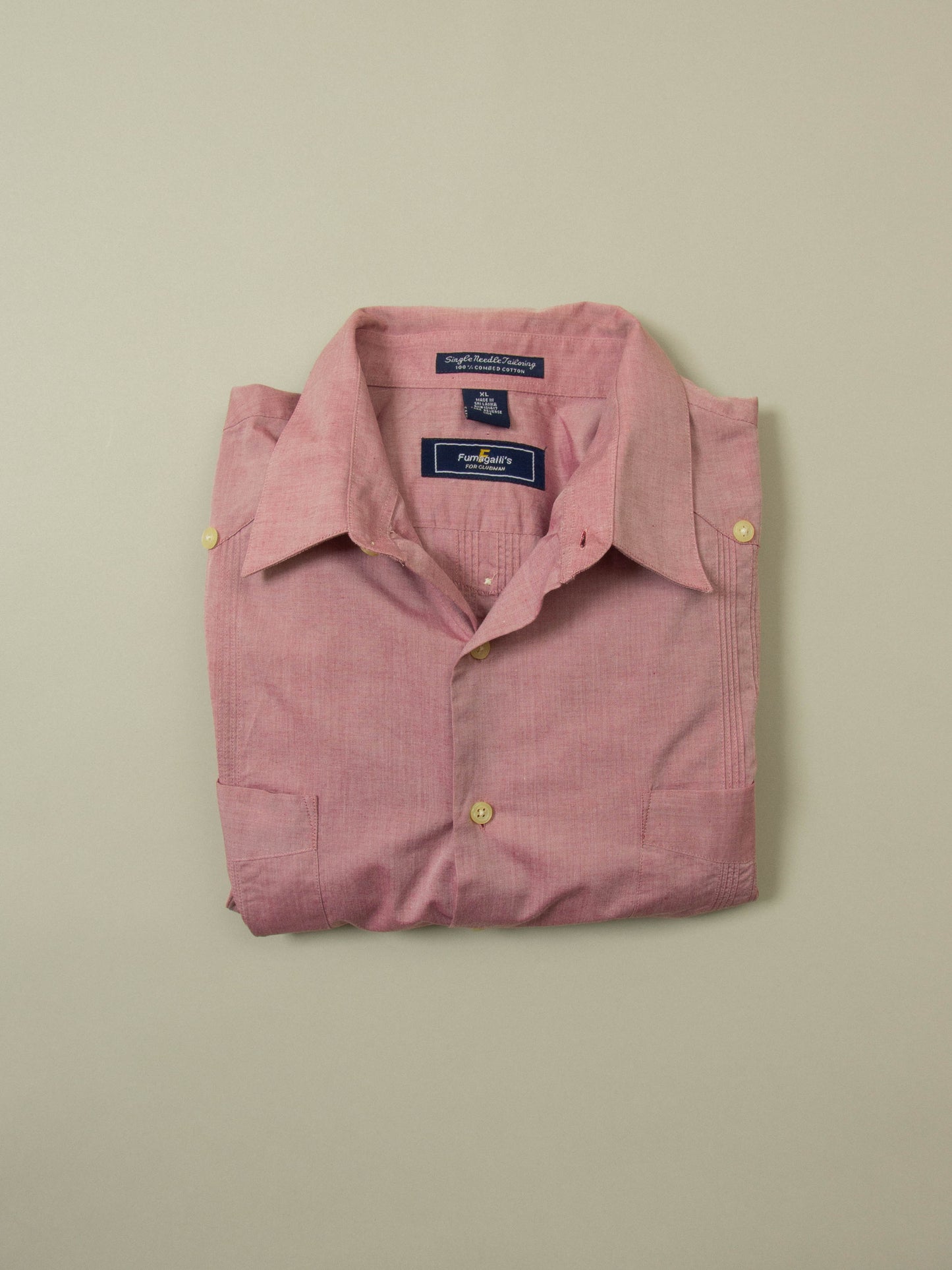 Vtg Guayabera Cuban Shirt (XL)