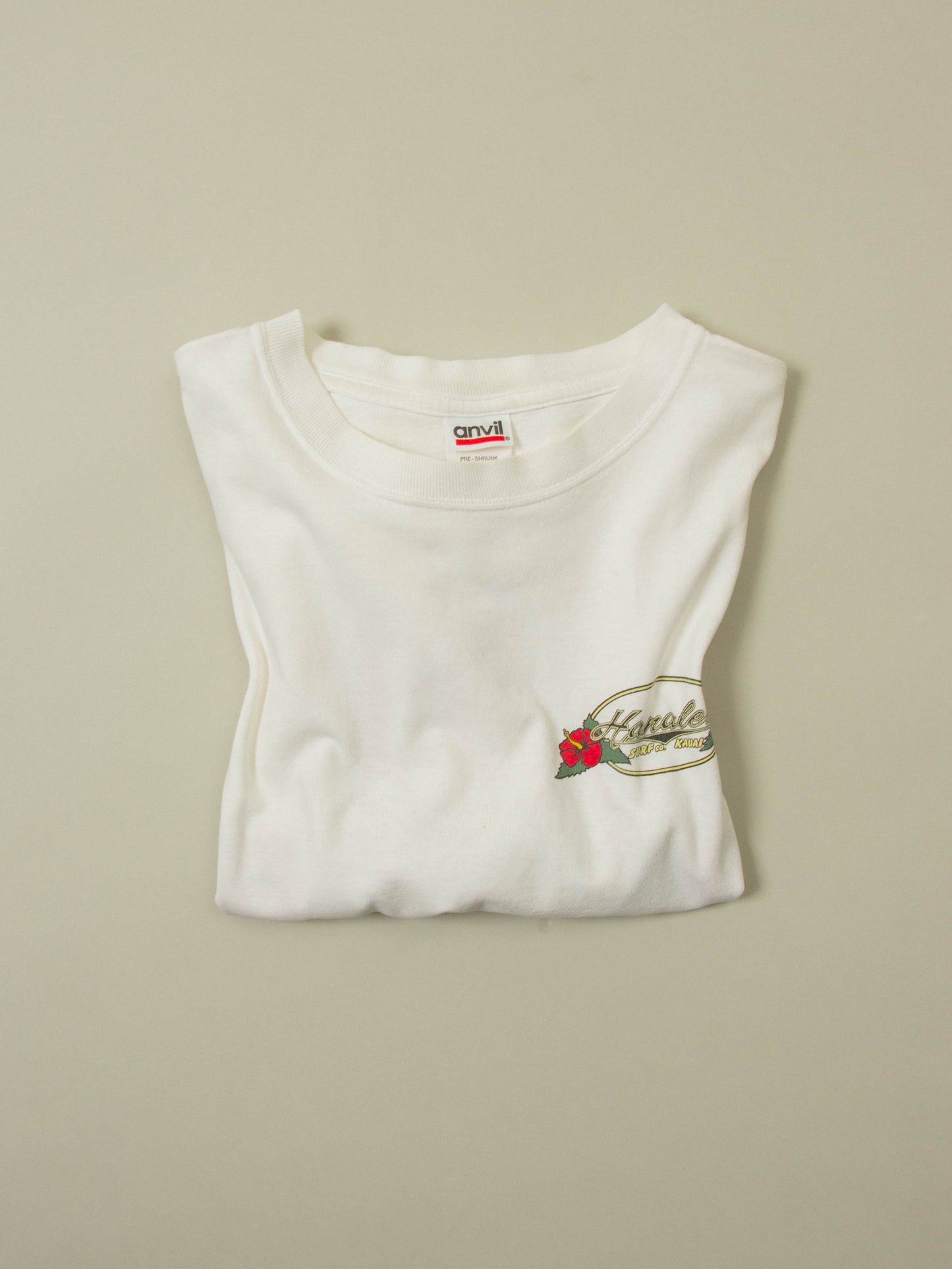Vtg 1990s 'Hanalei Hawaii Surf' Tee - Made in USA (L)