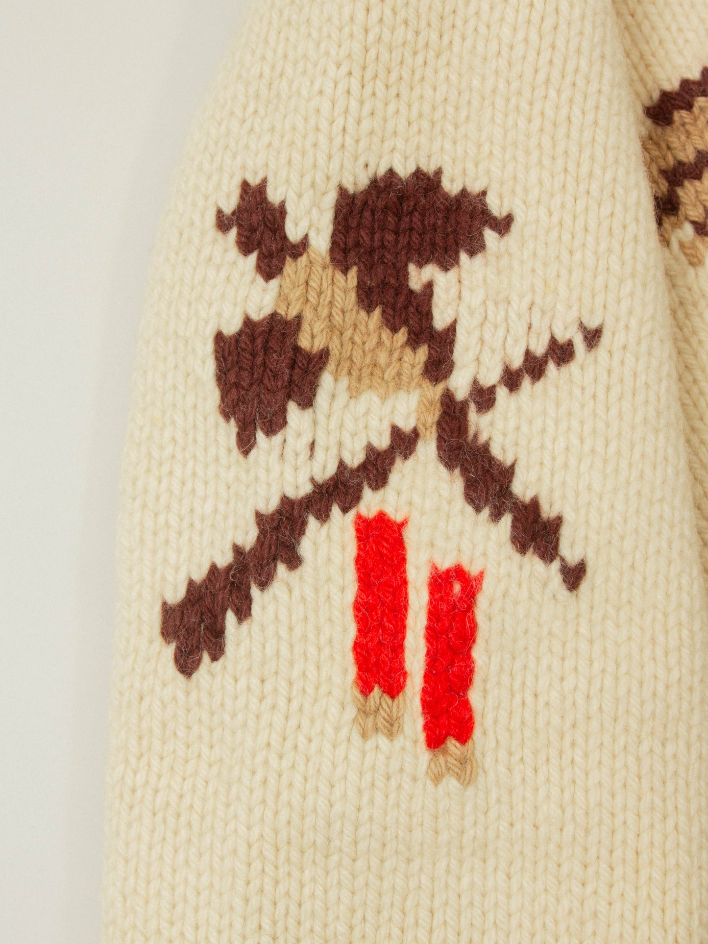 Vtg 1960s Cowichan Wool Hunting Sweater (S)