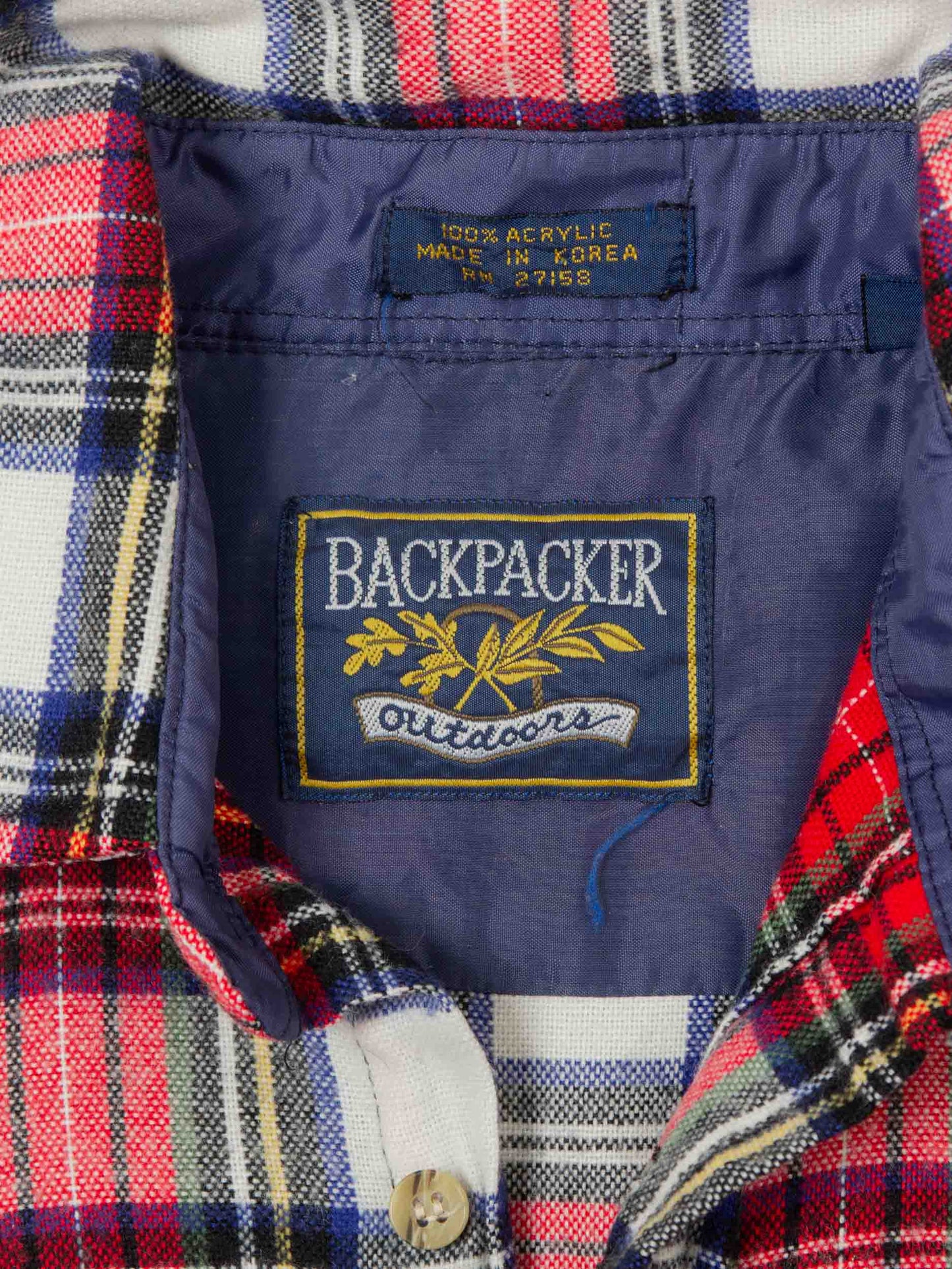 Vtg 1980s Flannel Shirt – Made in Korea (M)