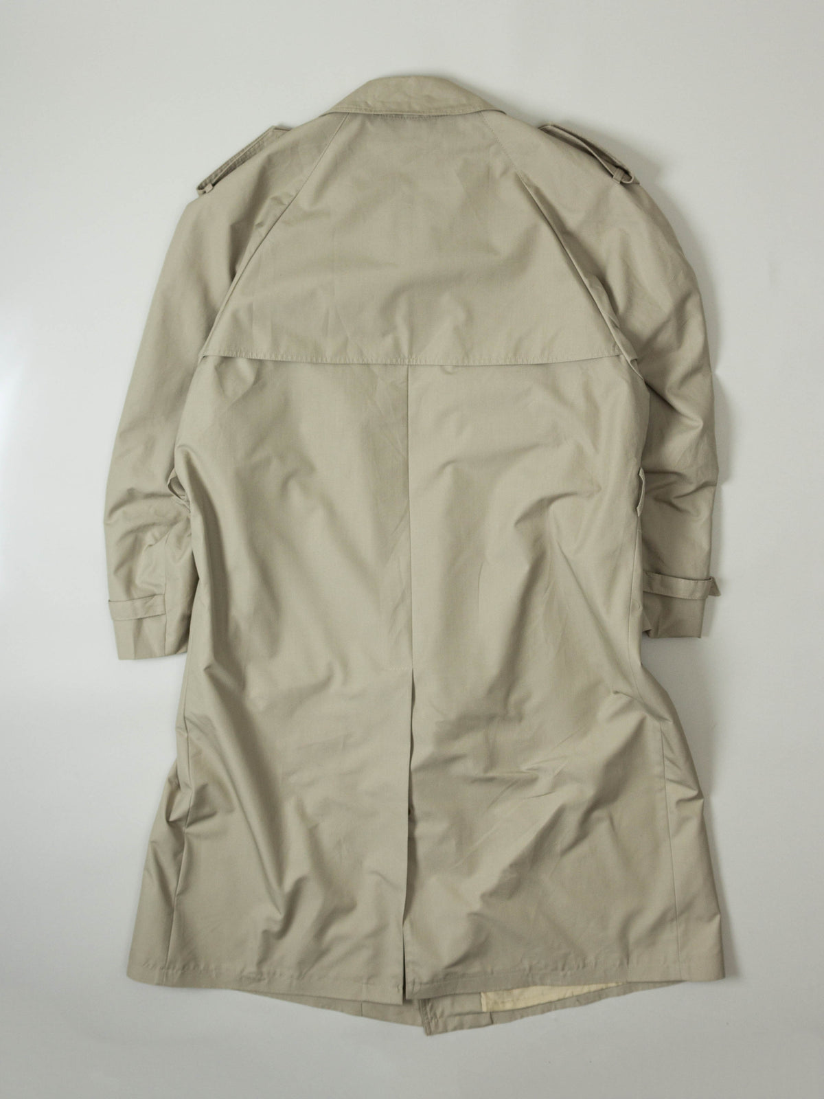 Vtg Double Breasted Raglan Trenchcoat (L)
