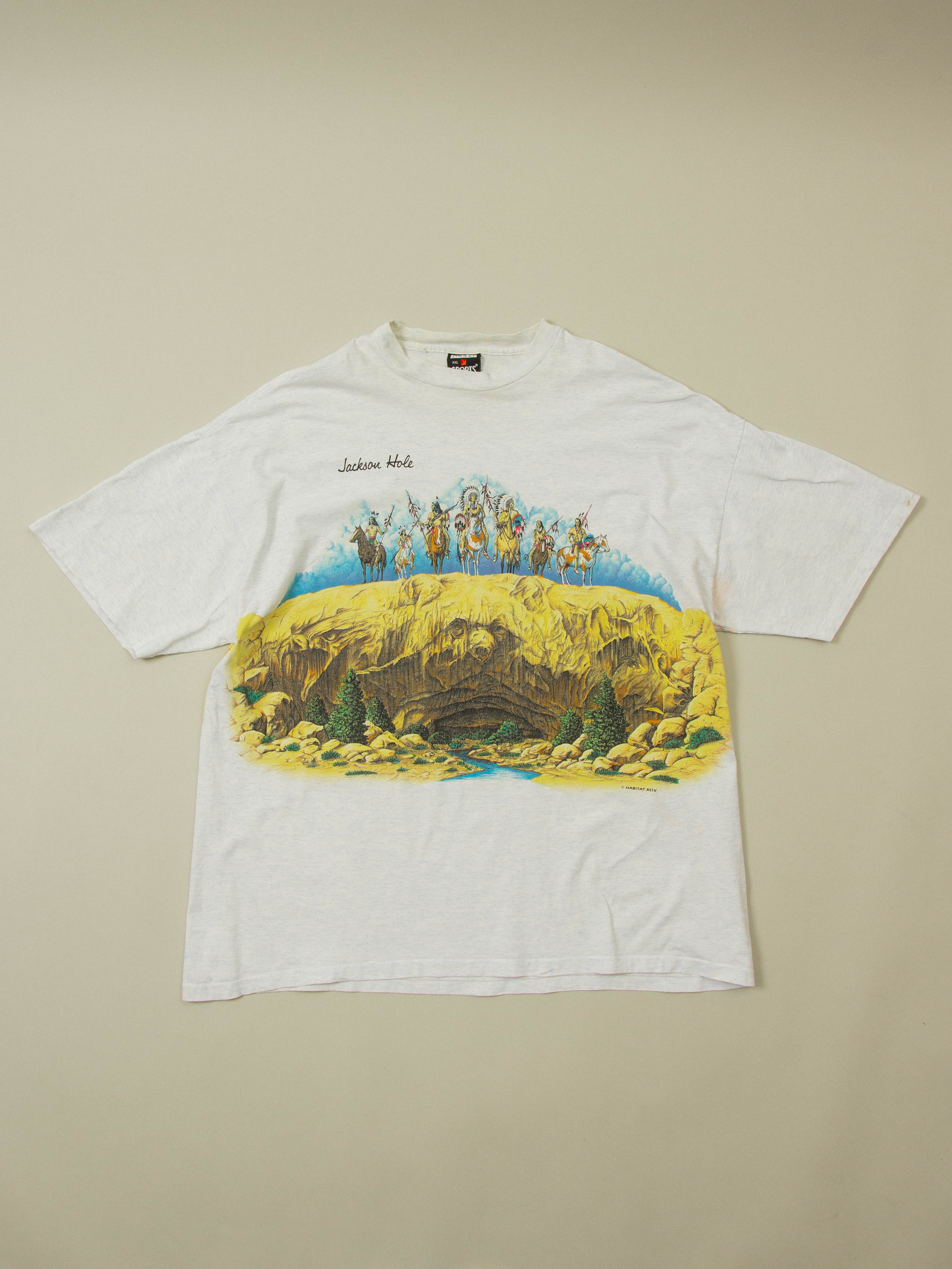 Vtg 1990s Graphic Native American Tee - Made in USA (XXL