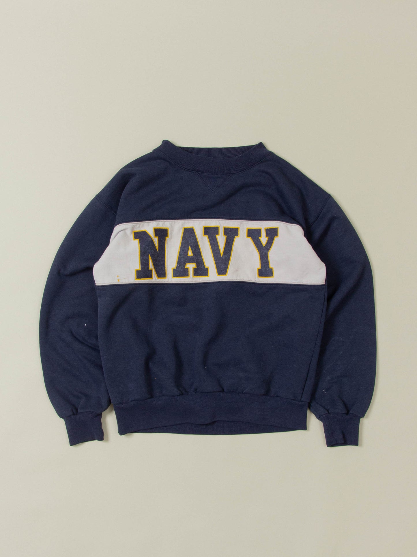 Vtg Heavyweight 'Navy' Sweatshirt (L)