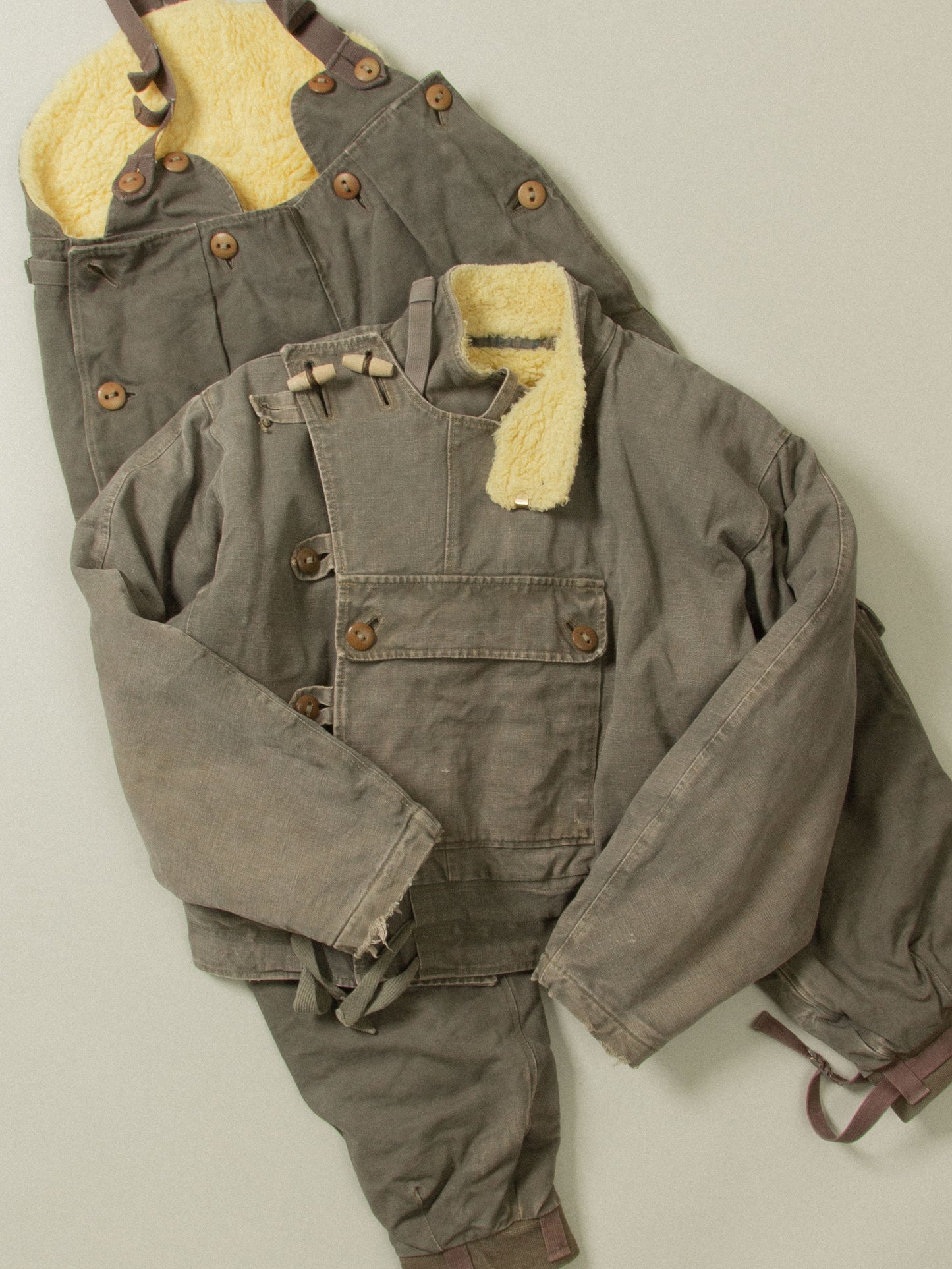 Vtg 1950s Swedish Army 'Prototype' Dispatch Motorcycle Set - Jacket & Pants (M)