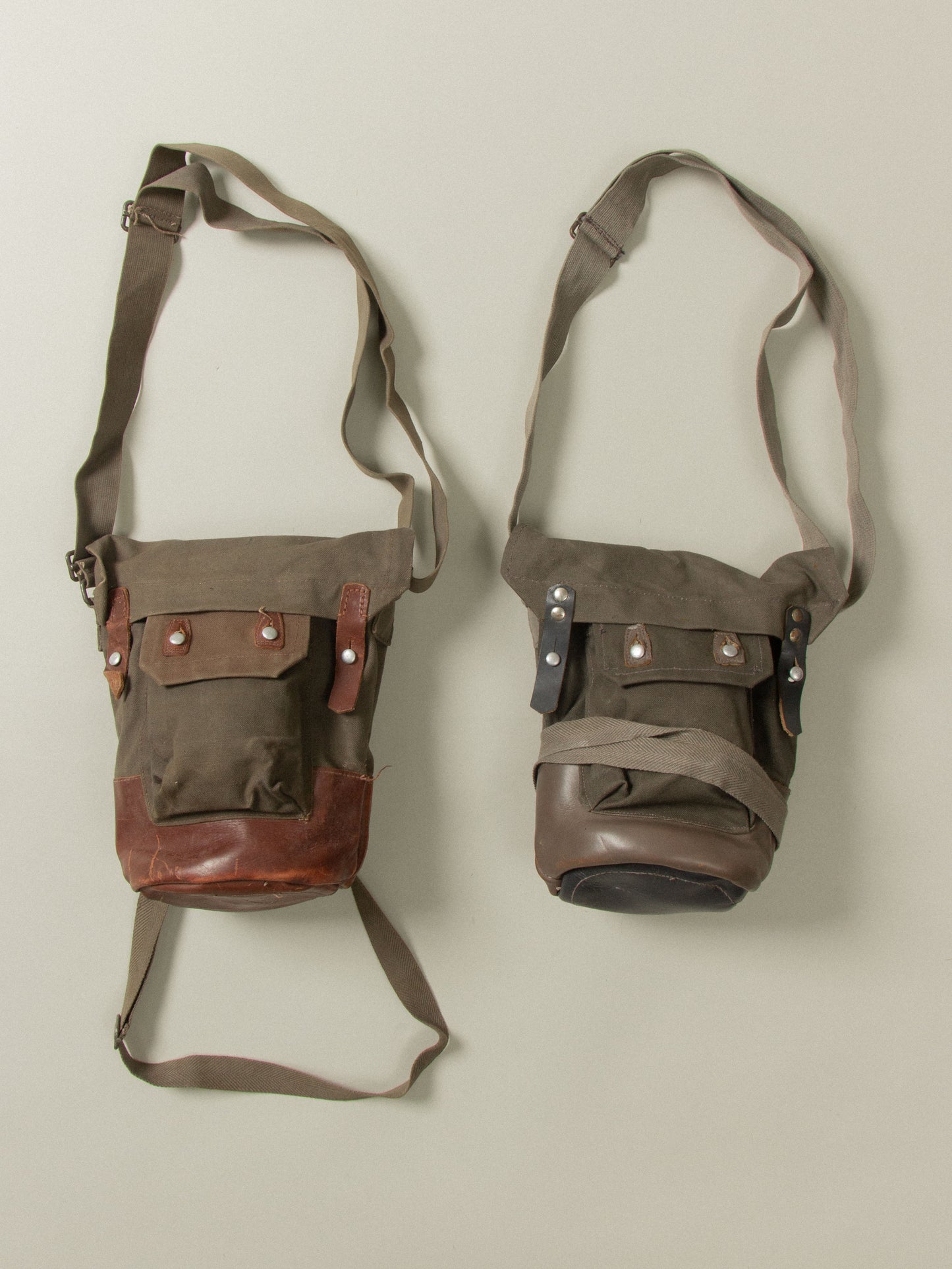 Vtg WW2 Swedish Army Gas Mask Bag