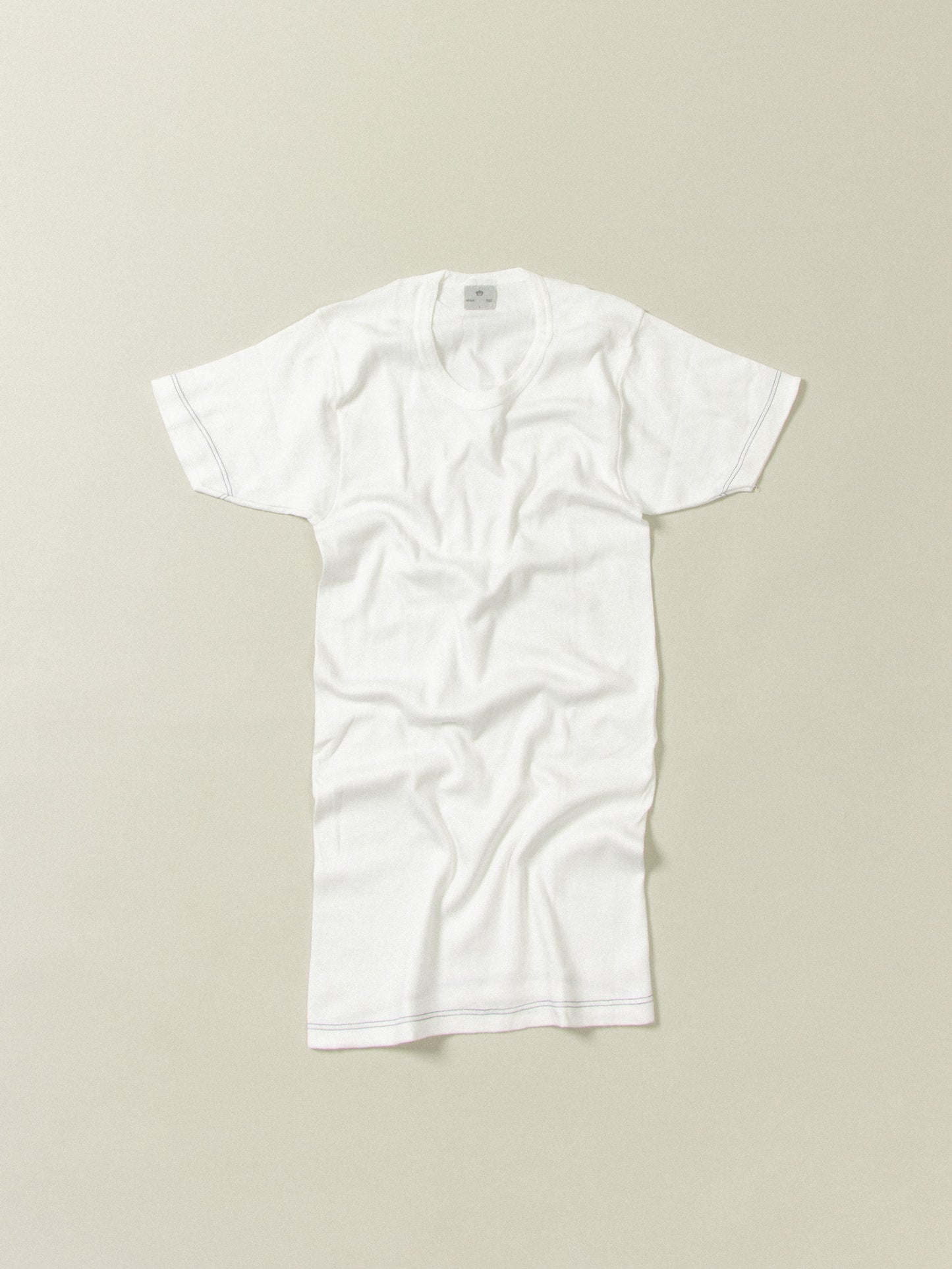 Deadstock White Cotton Military Tee