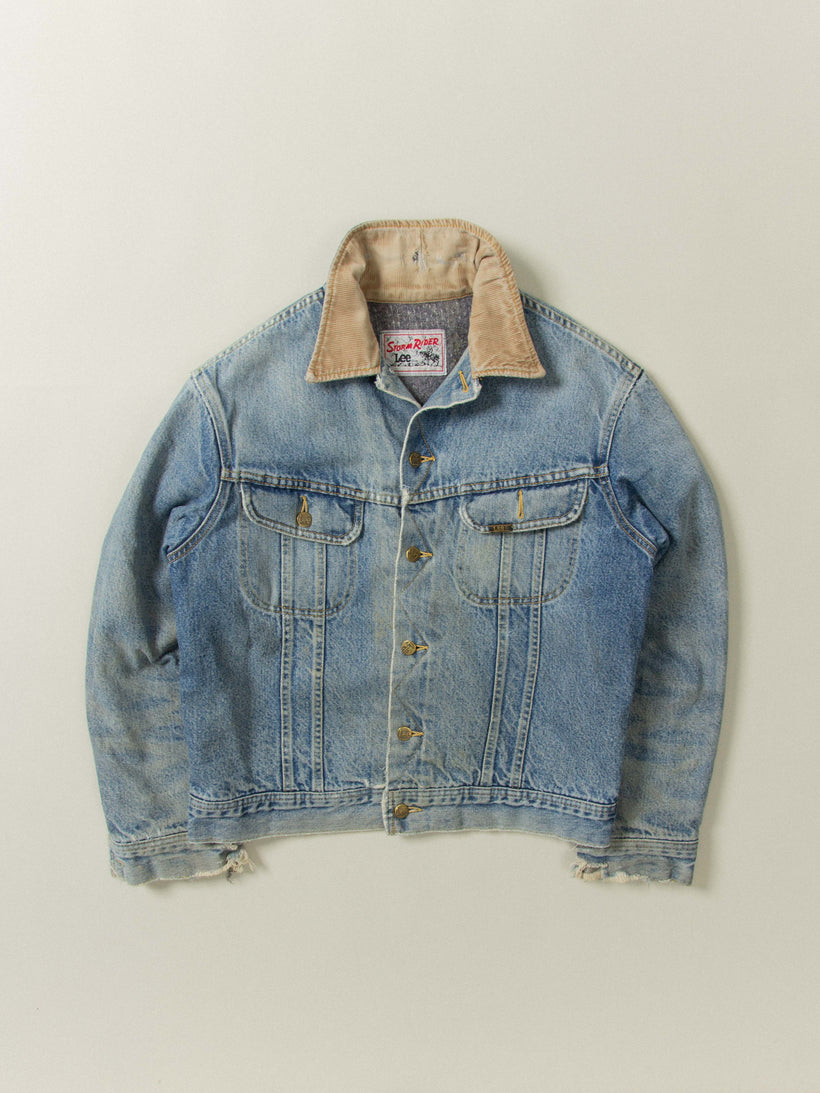 Vtg 1970s Lee Storm Rider Blanket Lined Denim Jacket (M)