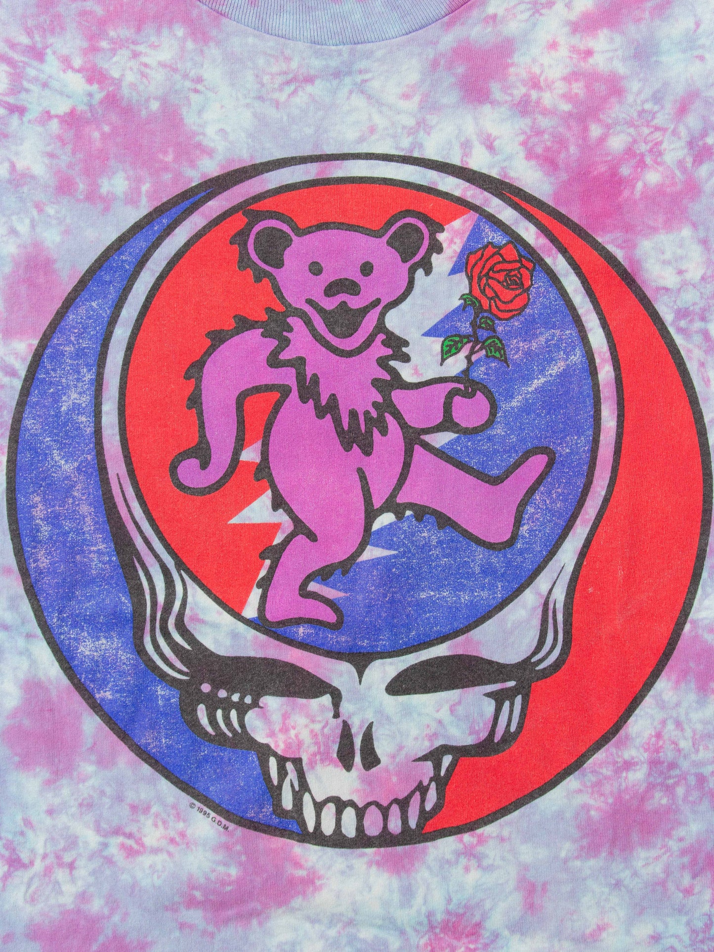 Vtg Rare 1995 Grateful Dead Skull & Bear Single Stitch Tee - Made in USA (L)