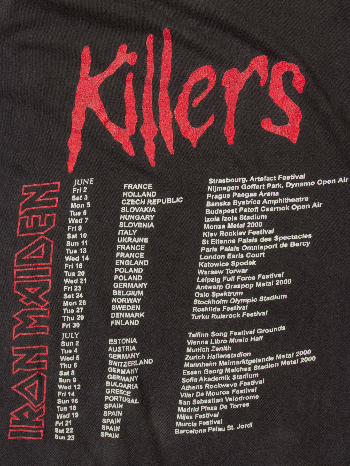 Vtg 1997 Iron Maiden Killers Tee (M)