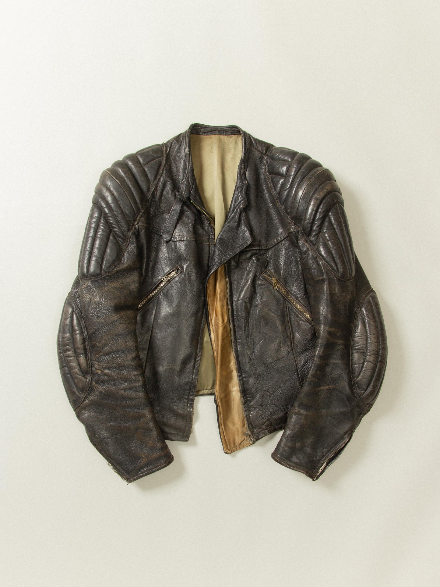 Vtg 1950s Swedish Motorcycle Leather Jacket (M)