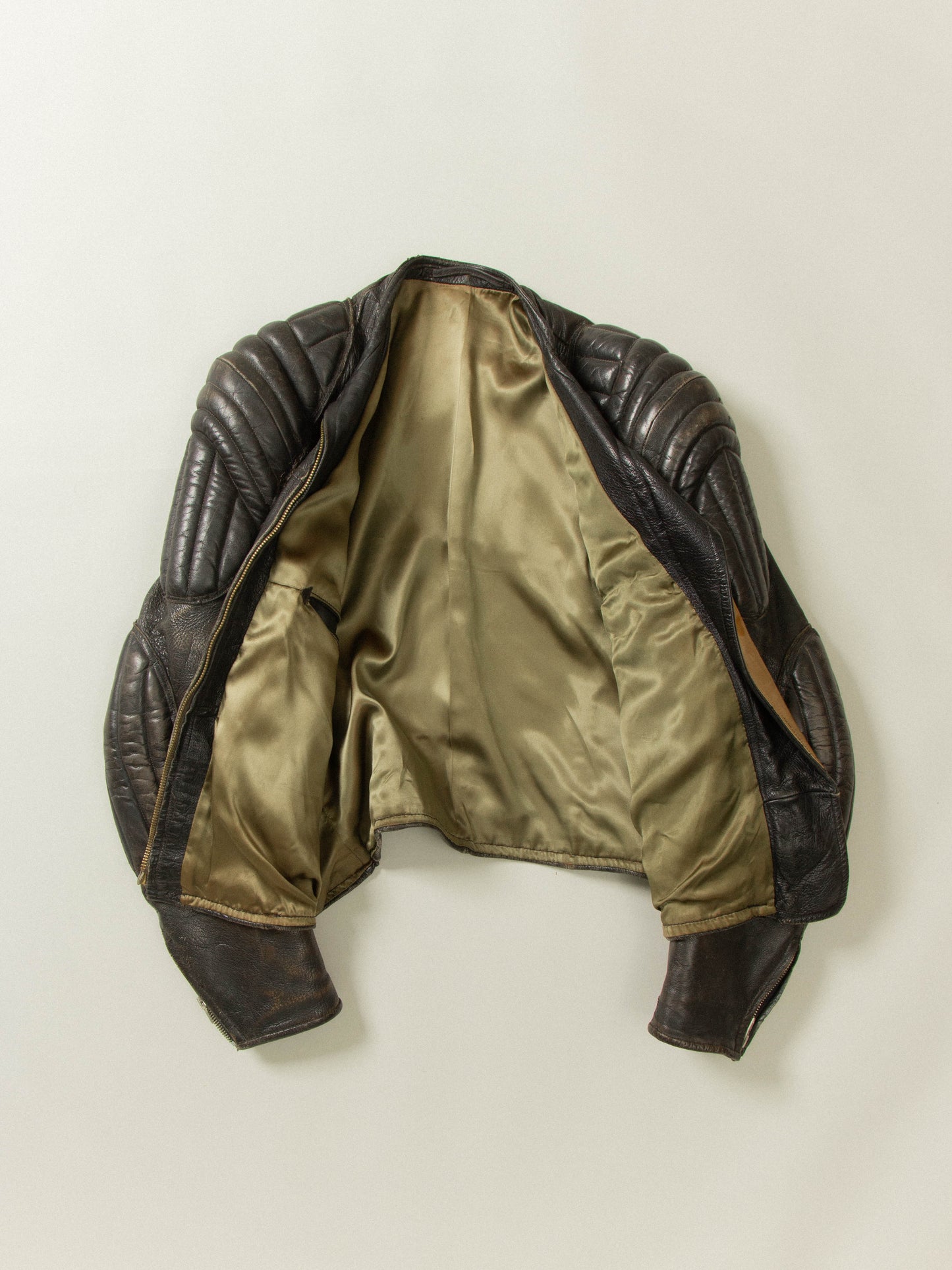 Vtg 1950s Swedish Motorcycle Leather Jacket (M)