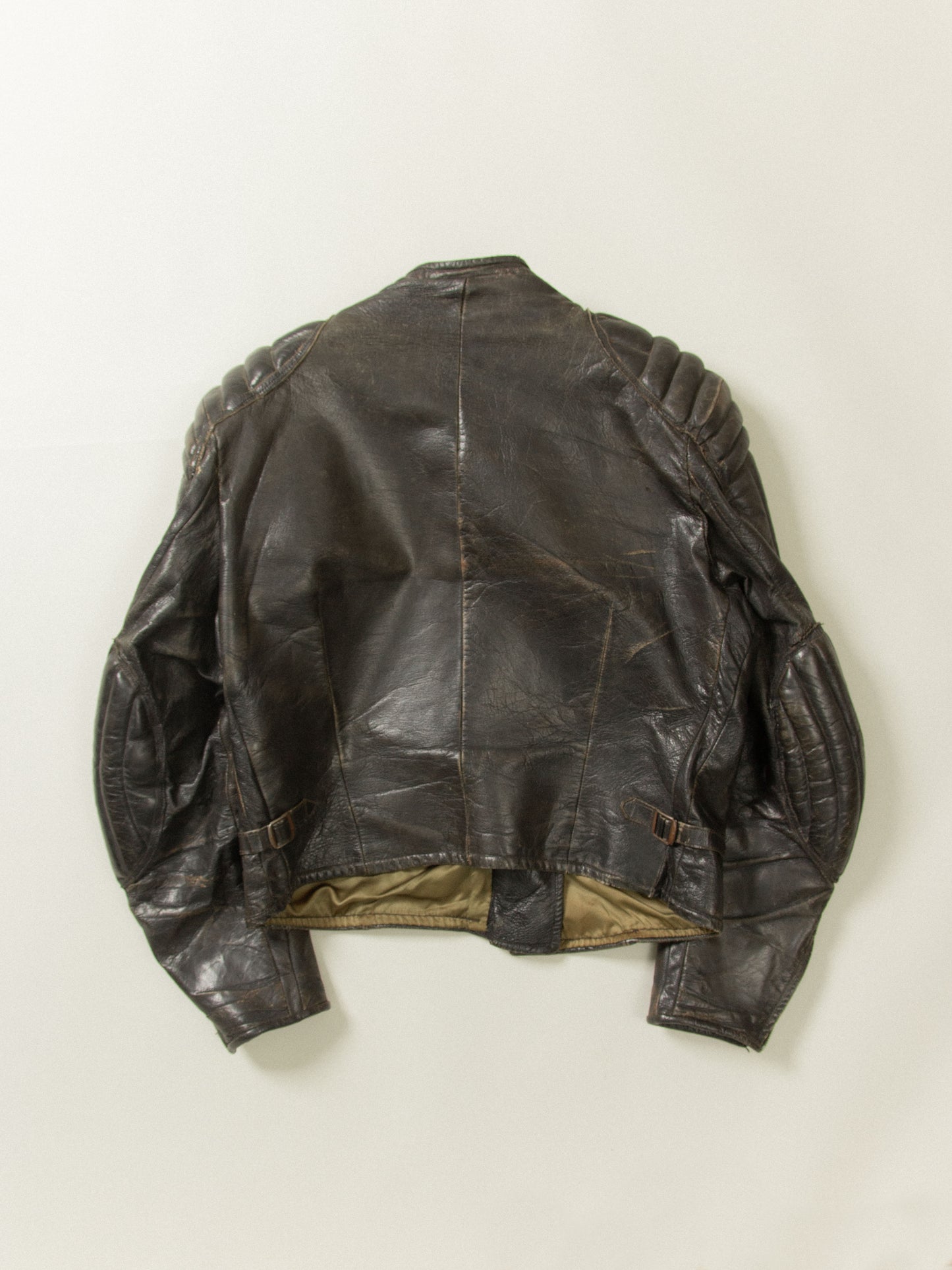 Vtg 1950s Swedish Motorcycle Leather Jacket (M)