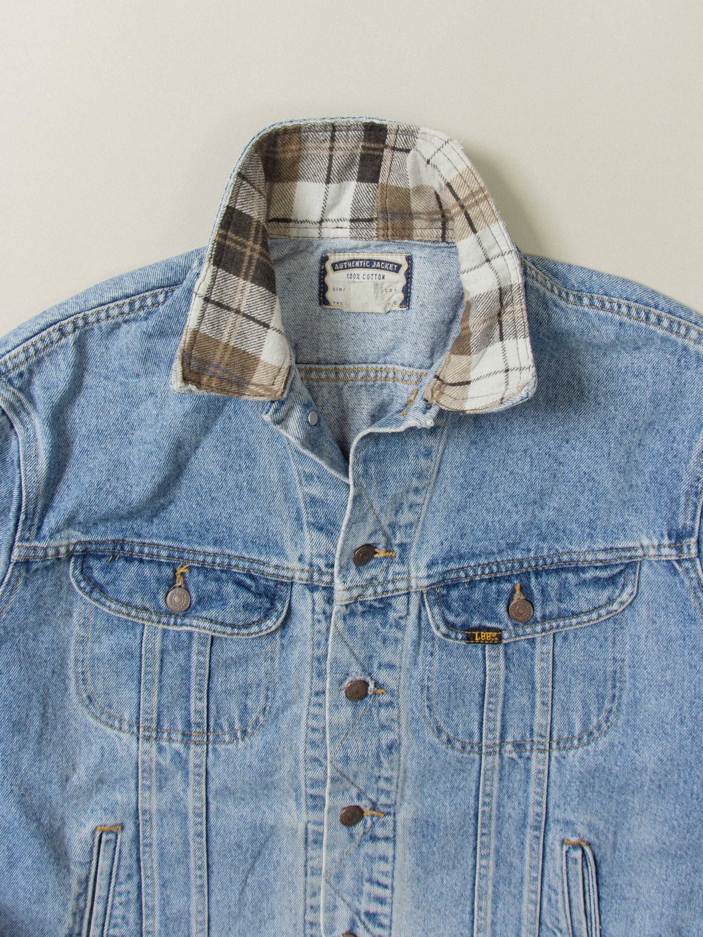 Vtg 1990s Lee Denim Jacket - Made in USA (L)