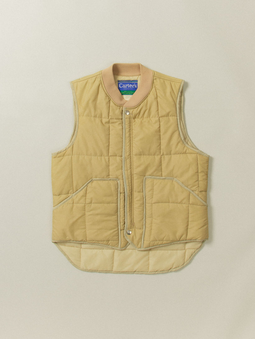 Vtg 1970s Carters Quilted Work Vest (M)