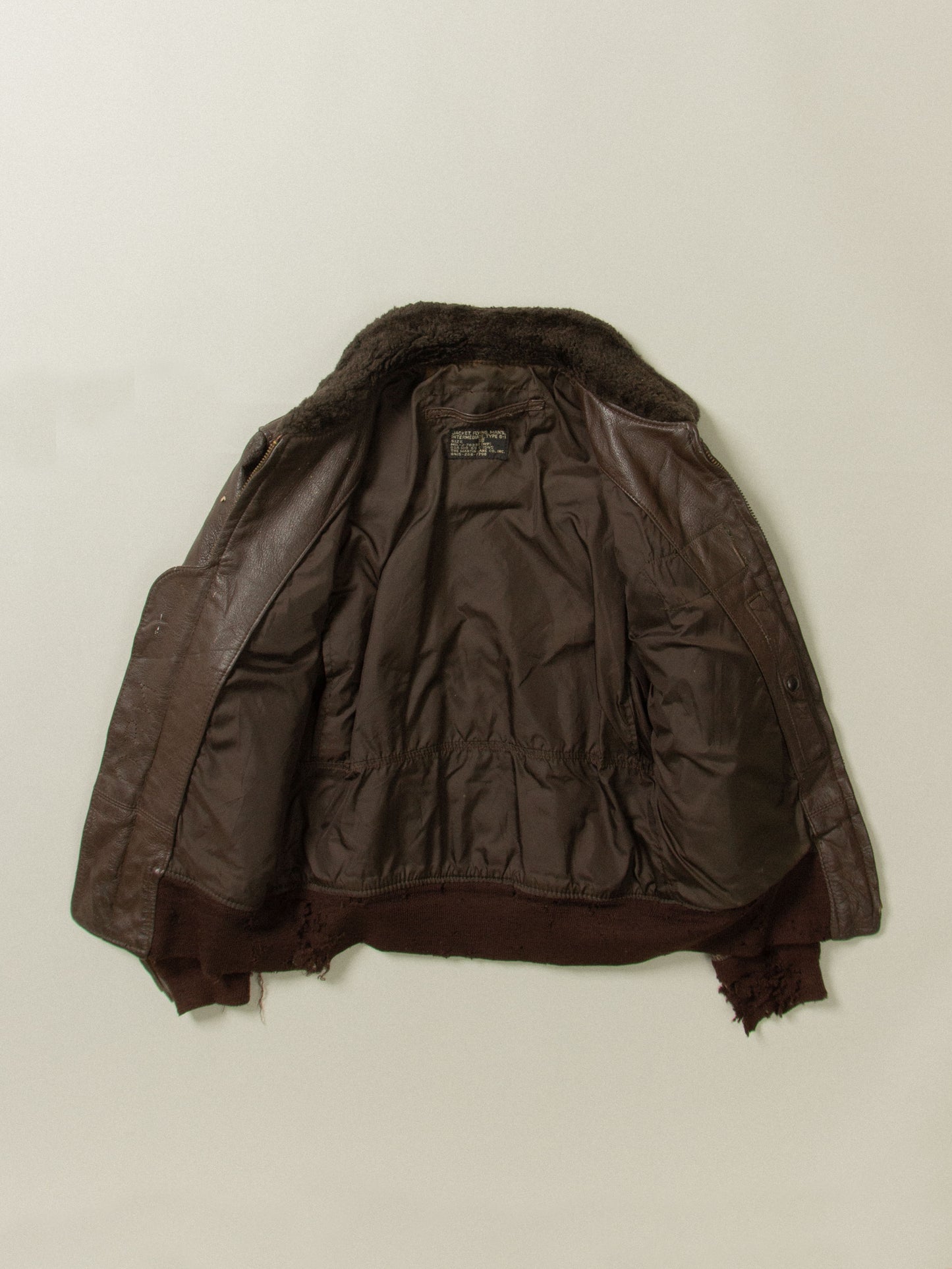 Vtg 1969 Dated US Navy G-1 Leather Jacket (S)