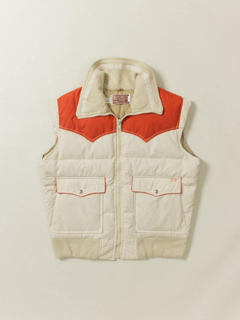 Vtg 1980s Ski Daddle Western Down Vest (L)