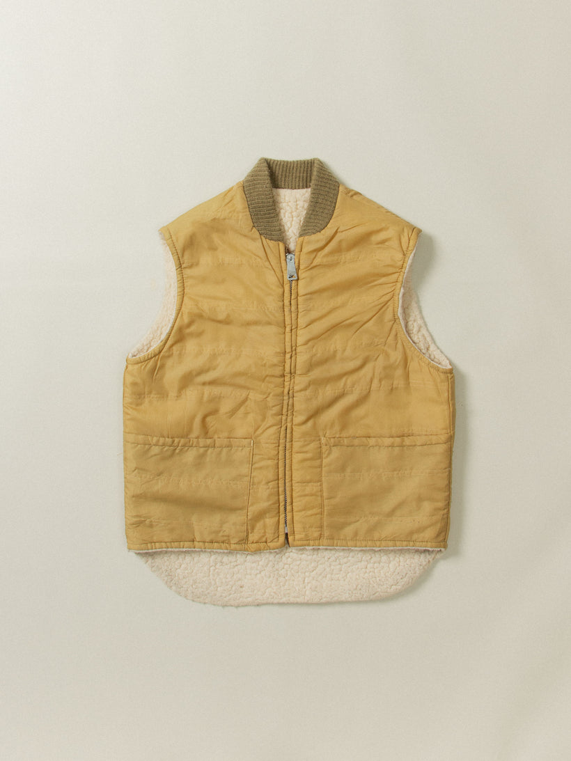 Vtg 1970s Golden Fleece Sherpa Vest (M)