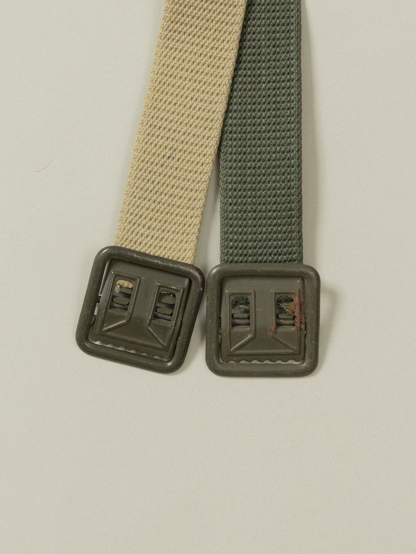 Vtg 1960s-1980s French Army Canvas Belts