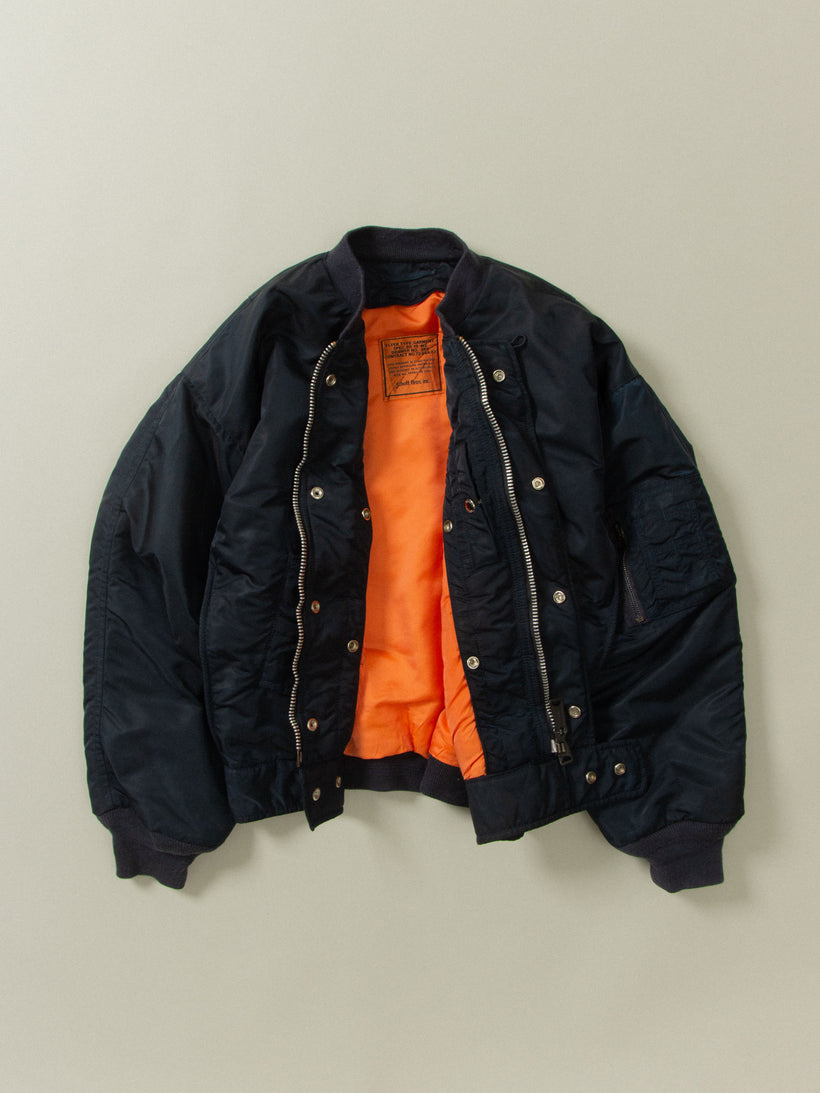 Vtg 1990s Schott NYC Nylon Flight Jacket (M)