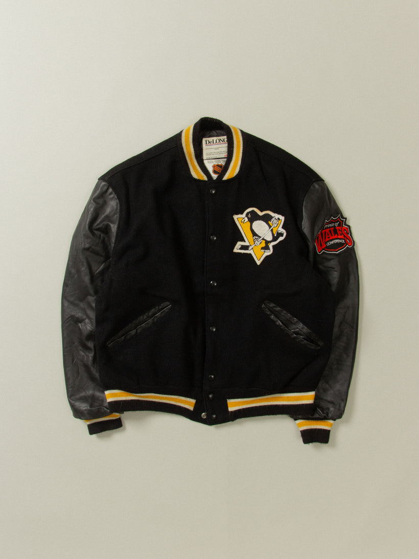 Vtg 1990s DeLong NHL Varsity Jacket - Made in USA (L/XL)
