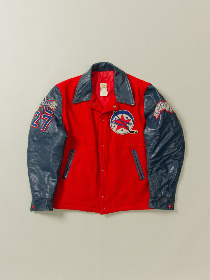Vtg 1980s Frankford Canadians Hockey Jacket (M)