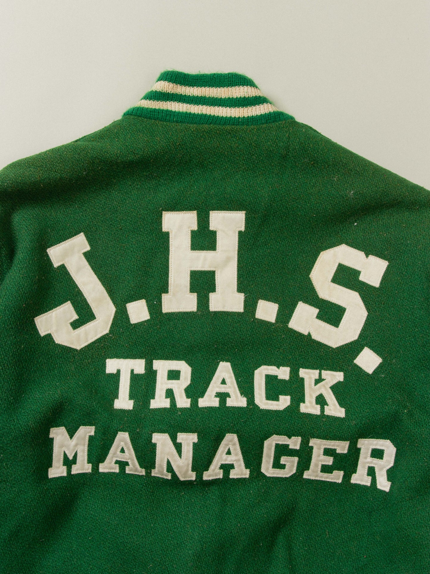 Vtg 1980s Women's 'Track Manager' Varsity Jacket (S)