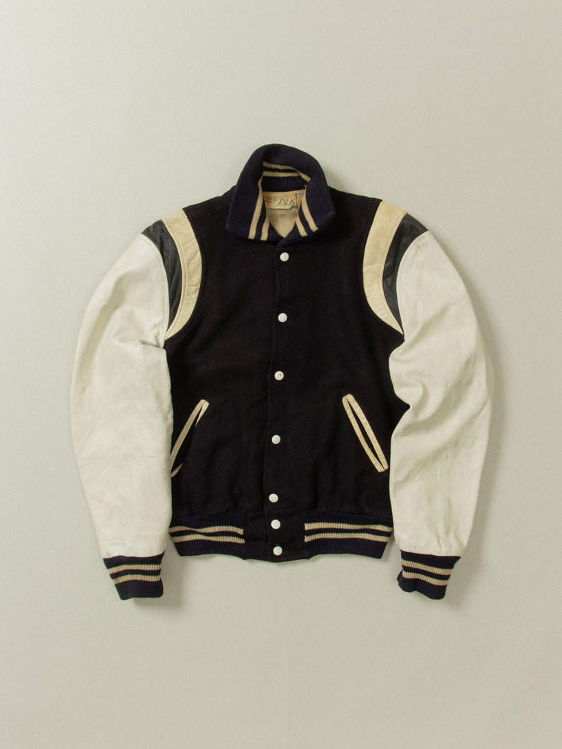 Vtg 1960s Burean Holloway Varsity Jacket (M)