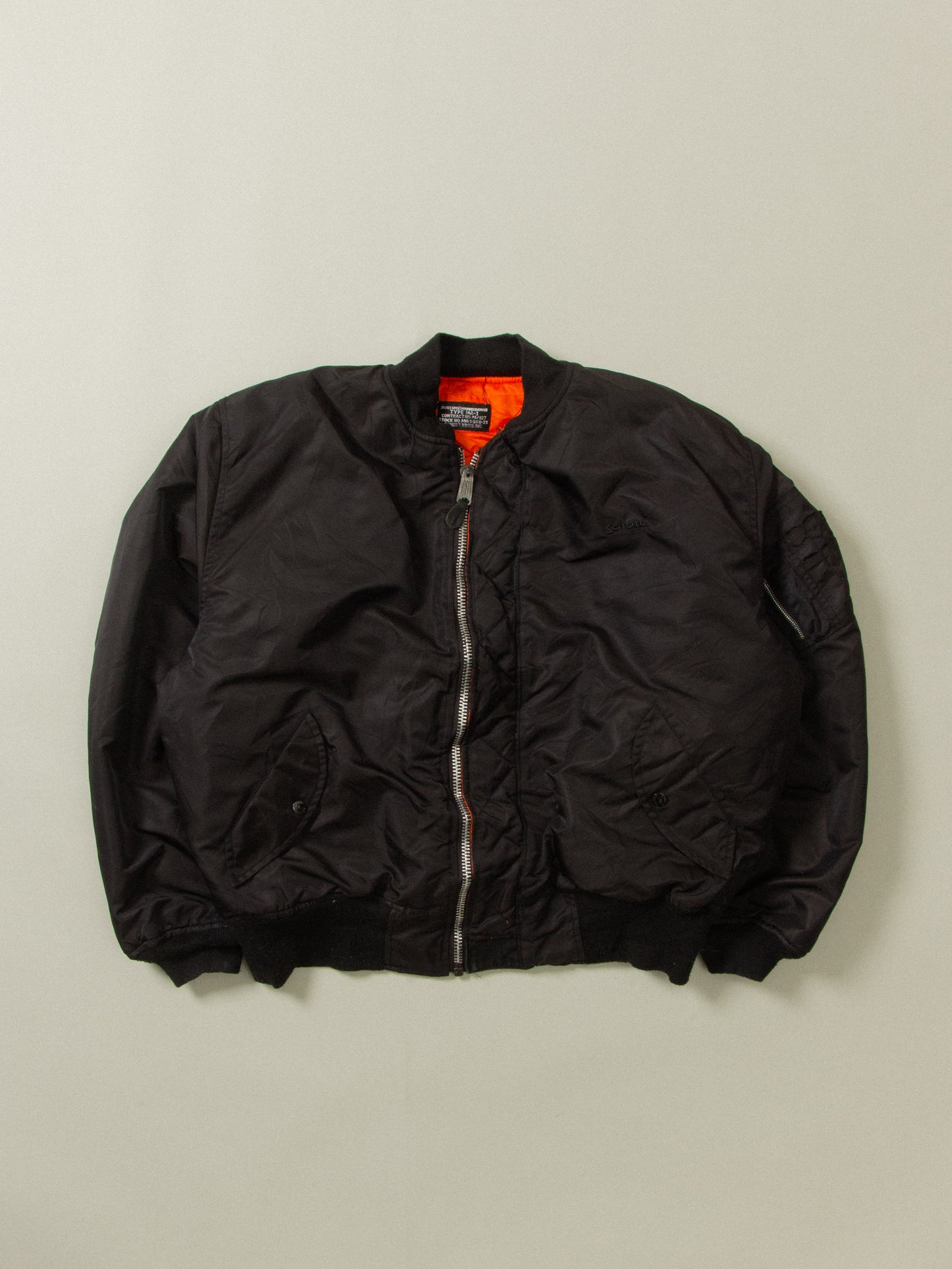 Vtg 1990s Schott NYC MA-1 Bomber Jacket (XXL)