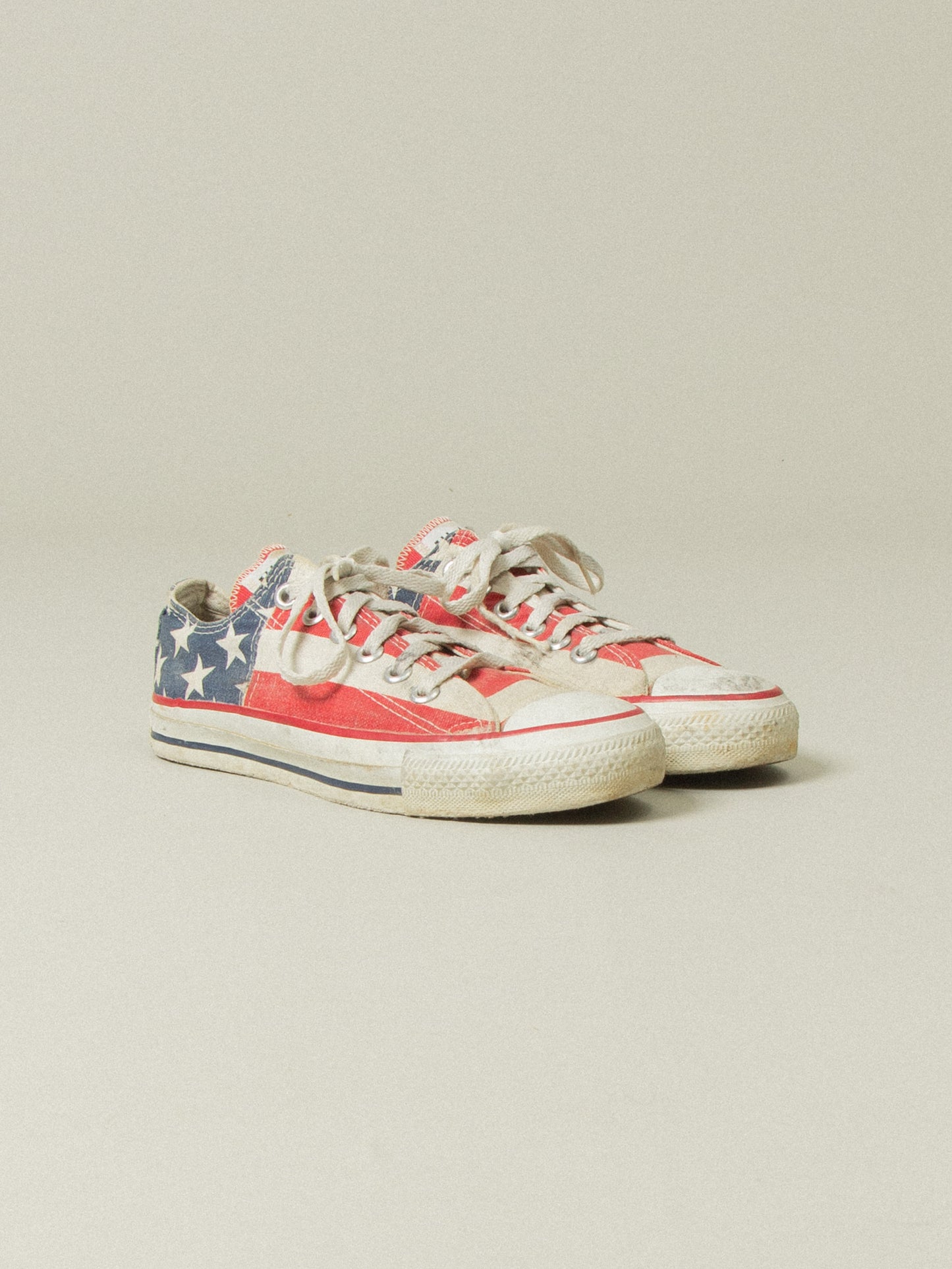 Vtg 1980s Converse All Star Flag Low-Top - Made in USA (US 4.5-EU 37)