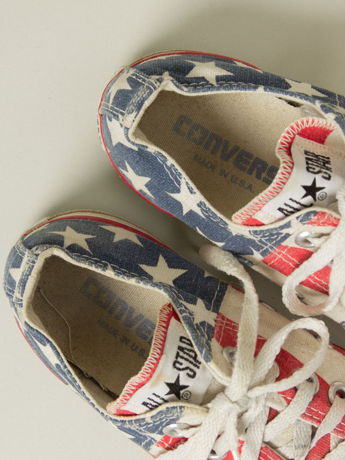 Vtg 1980s Converse All Star Flag Low-Top Made in USA (US