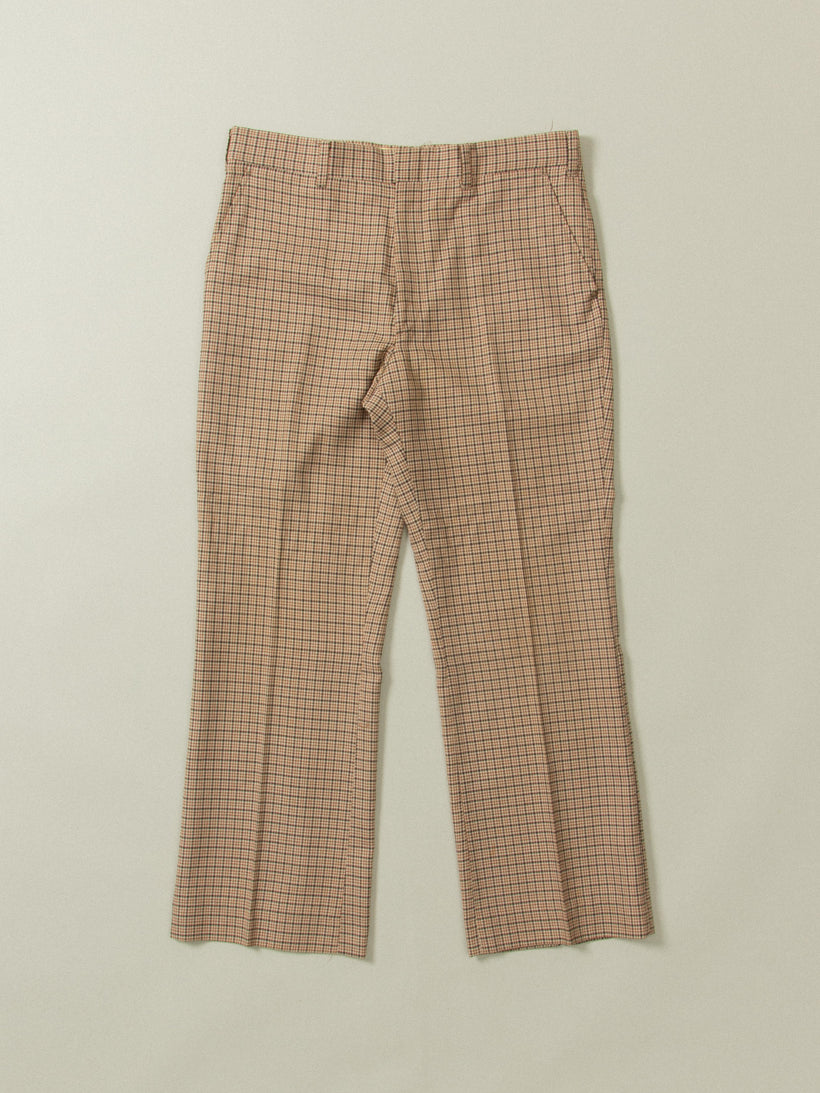 Vtg 1980s Checkered Dress Trousers (36x30)
