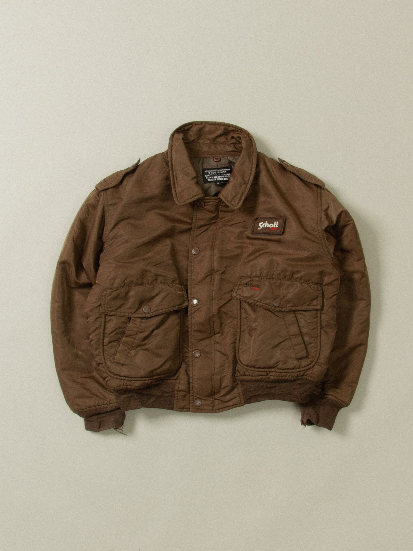 Vtg 1990s Schott NYC A-4W Fireman/Women's Jacket (M-short)