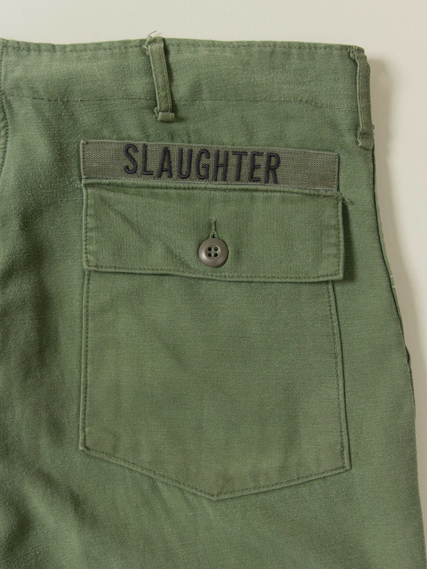 Vtg 1970s Vietnam War OG-107 Army Fatigue Pants (34x33)