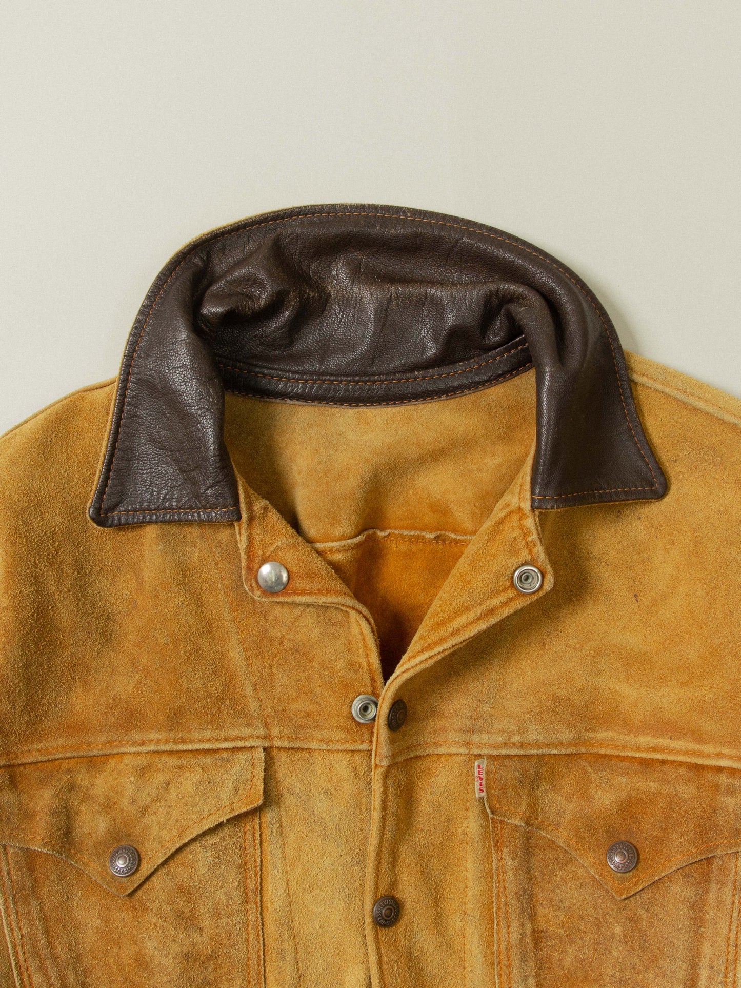 Vtg 1950s Levi's Short Horn Big E Suede Jacket (M)