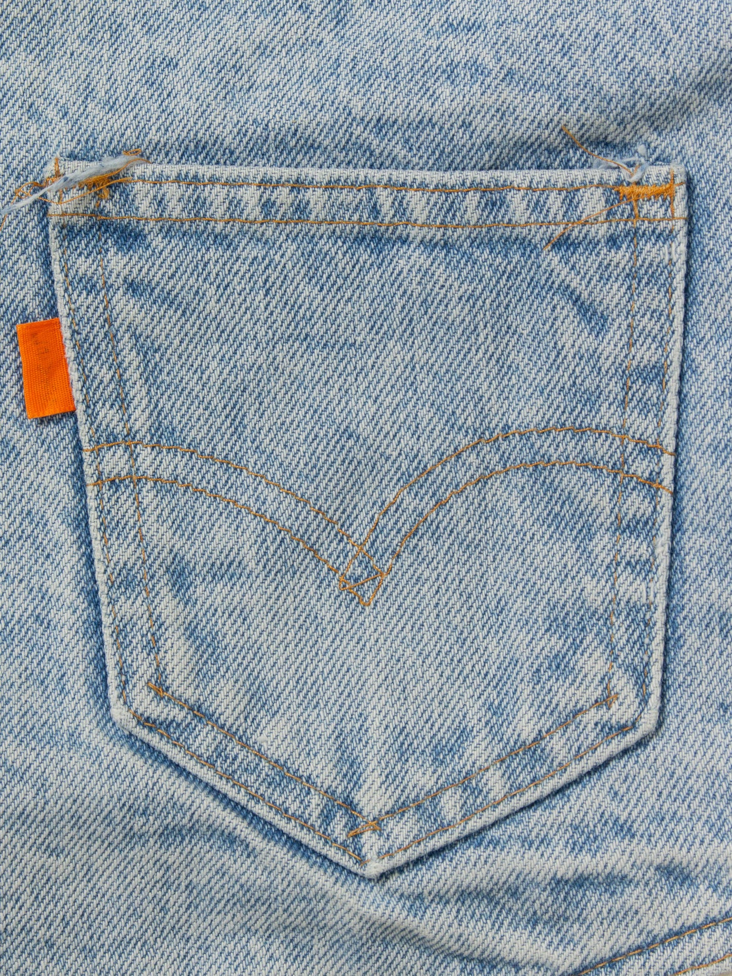 Vtg 1980s Levi's Orange Tab Sherpa Denim Vest - Made in USA (L)