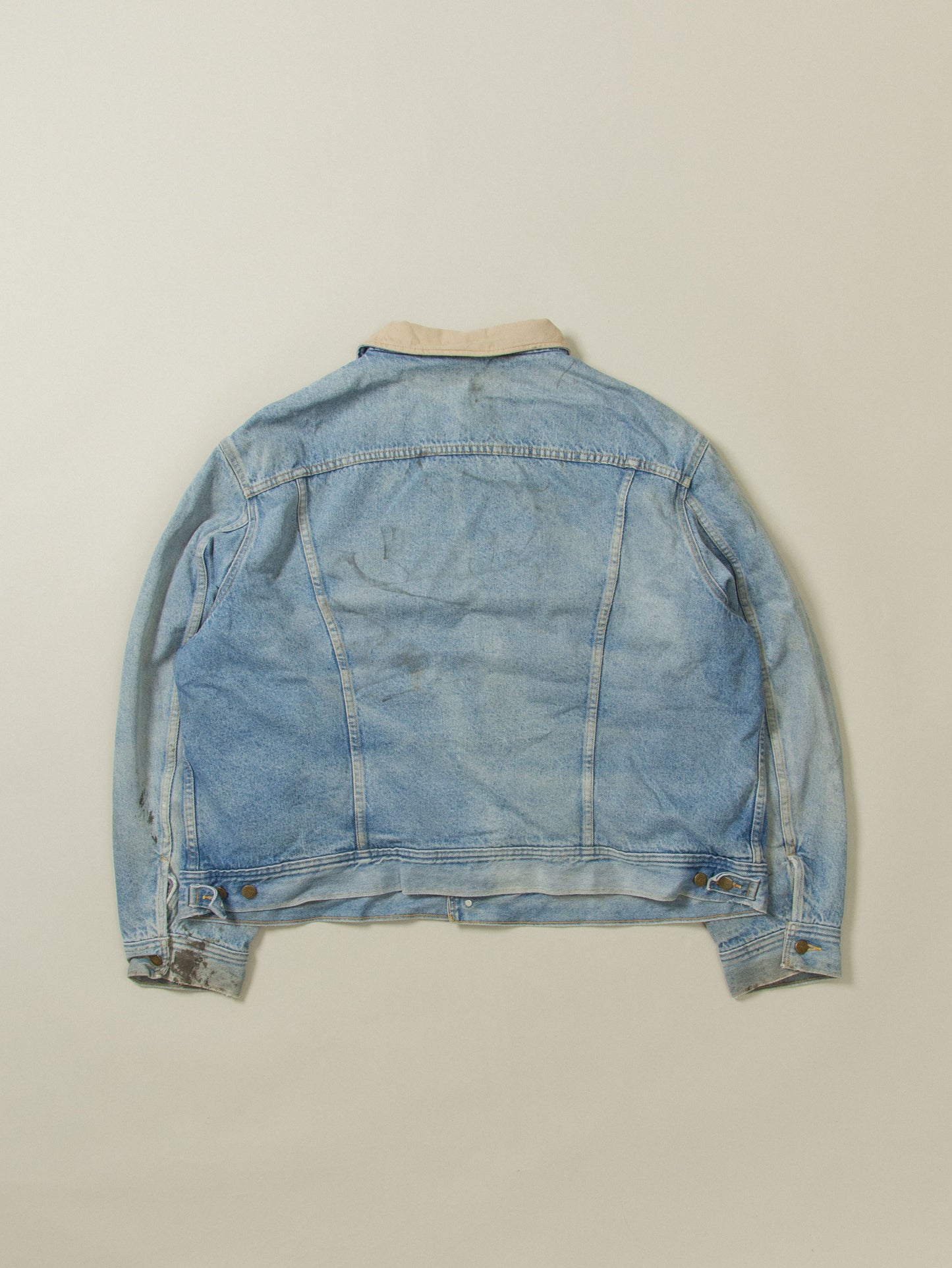 Vtg 1970s Lee Storm Rider Lined Denim jacket - Made in USA (XL)