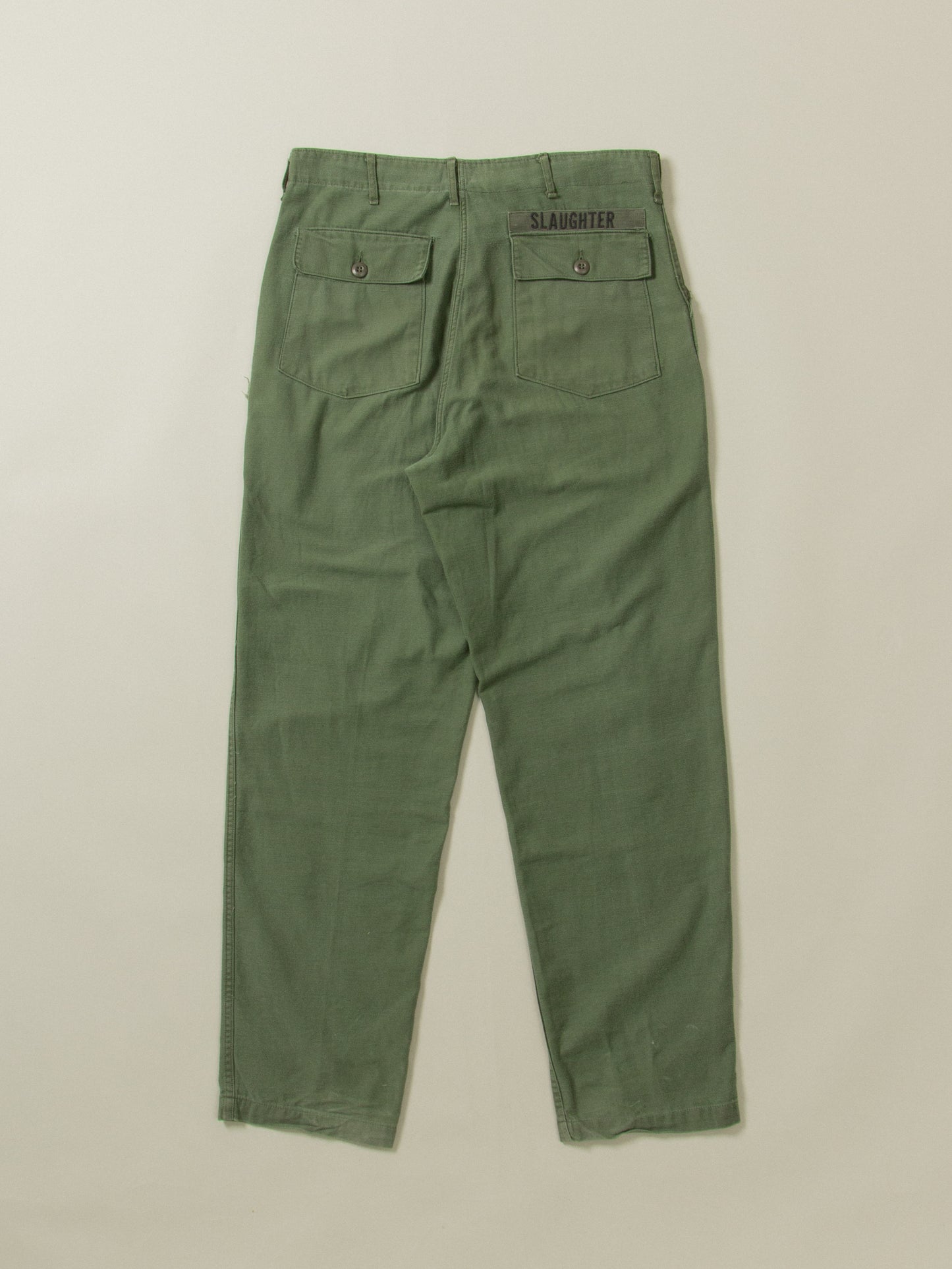 Vtg 1970s Vietnam War OG-107 Army Fatigue Pants (34x33)