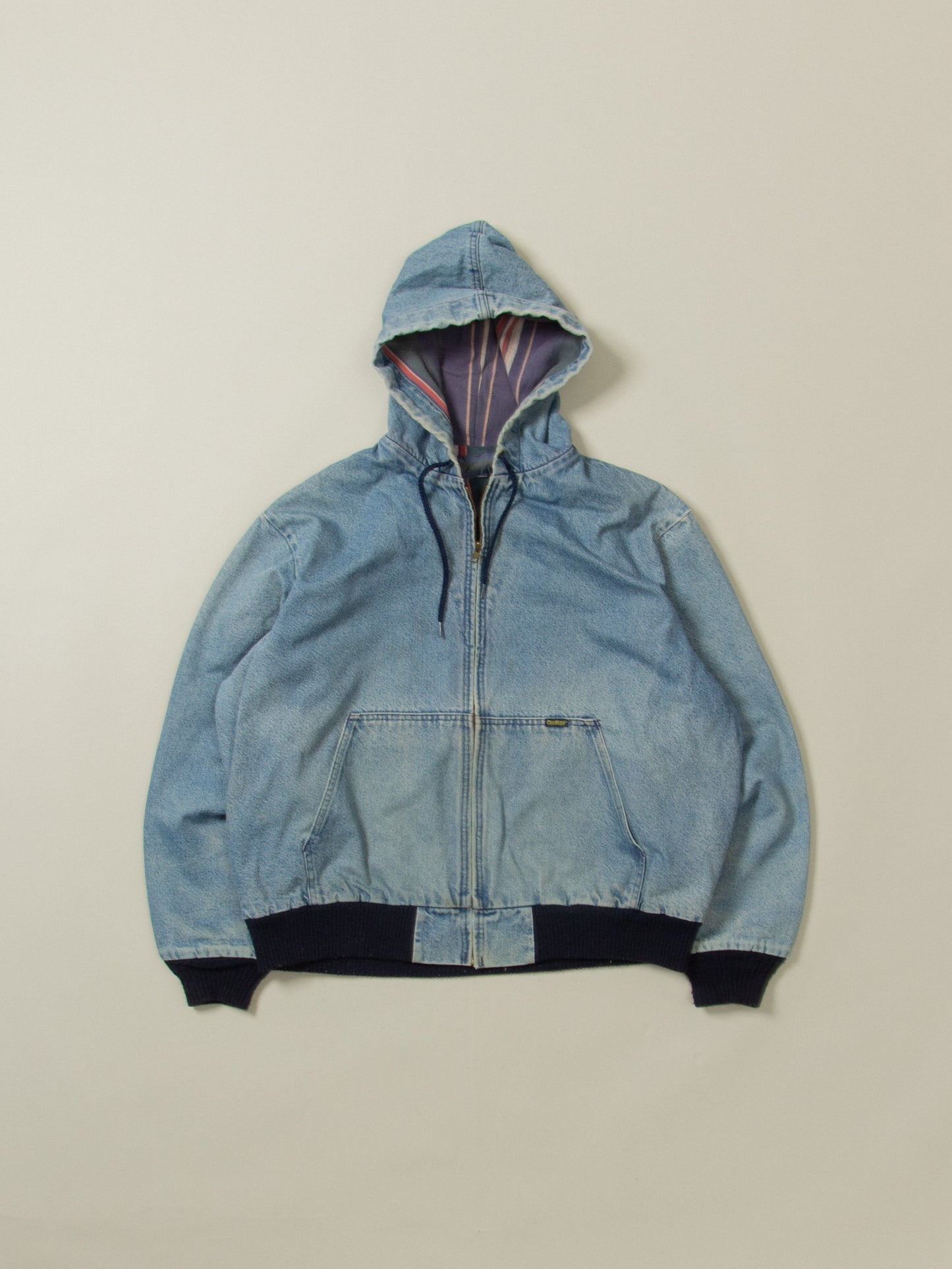 Vtg 1990s OshKosh B'Gosh Lined Hooded Denim Jacket (XL)